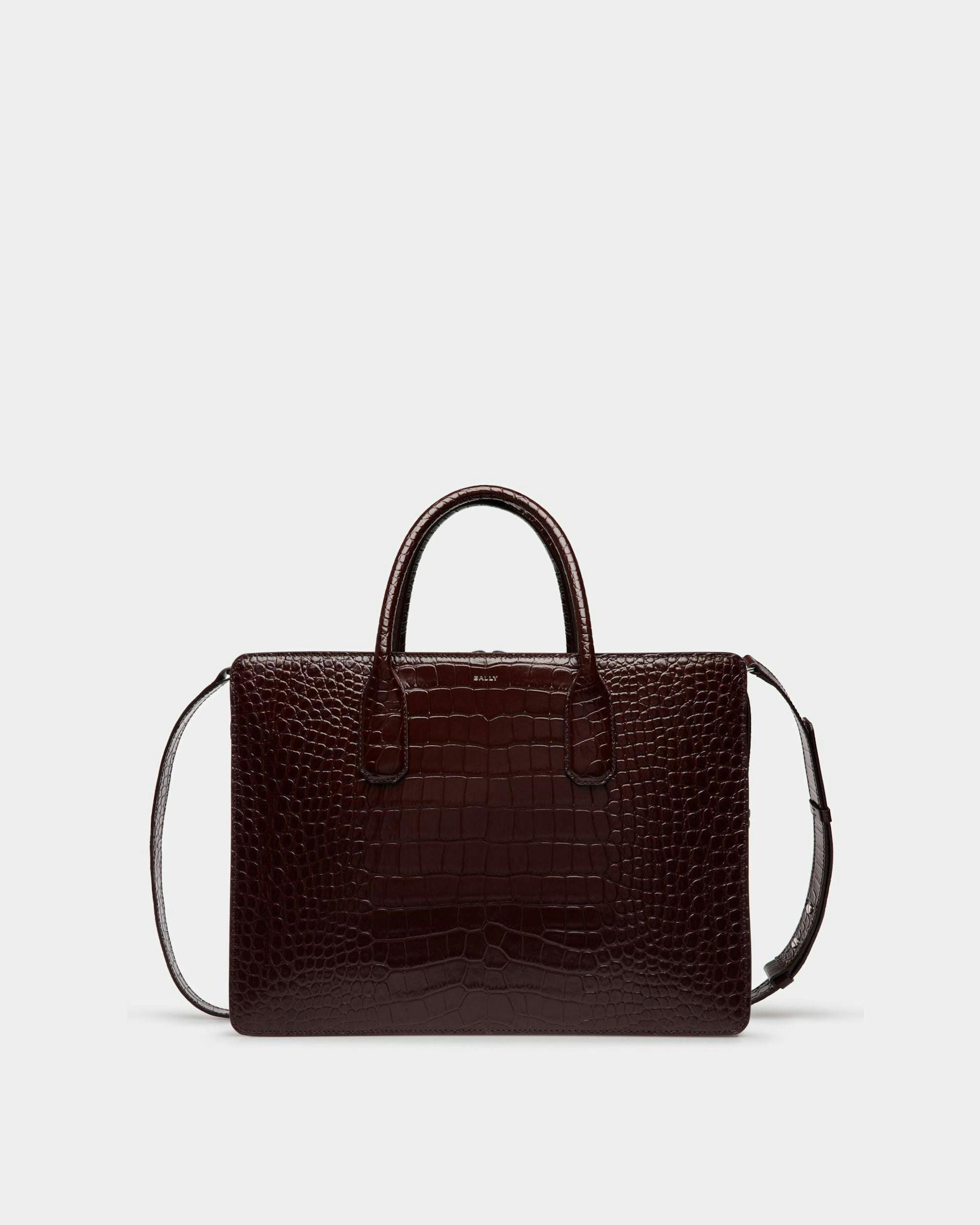 Men's Banque Business Bag In Chablis Leather | Bally | Still Life Front