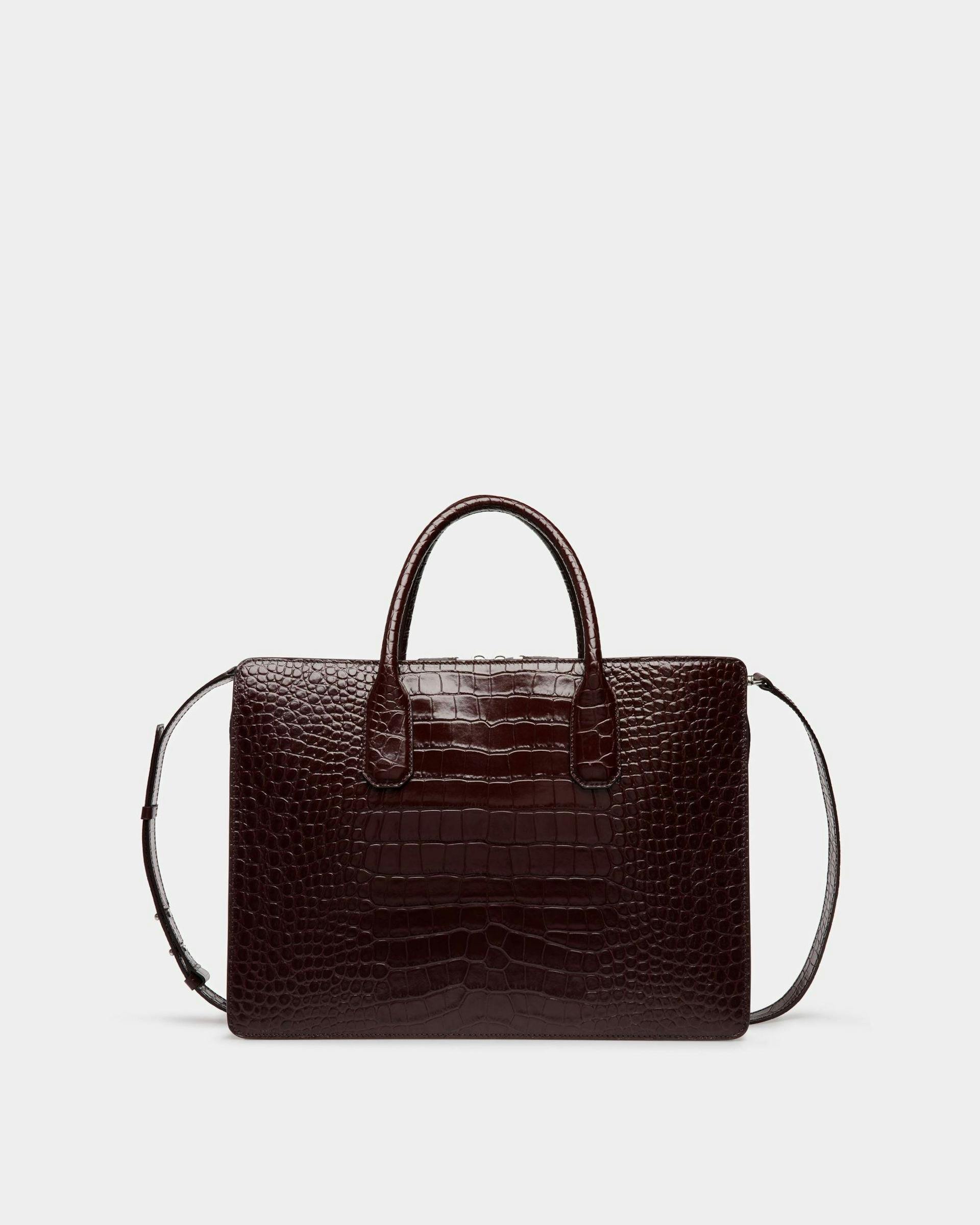 Men's Banque Business Bag In Chablis Leather | Bally | Still Life Back