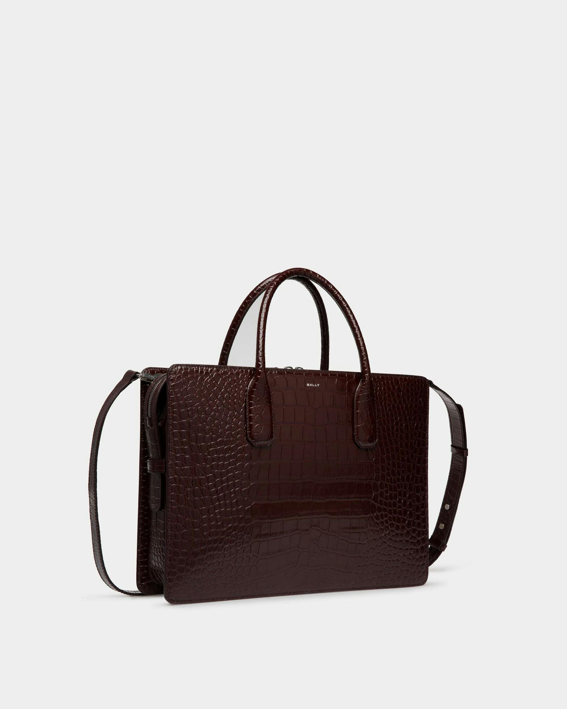 Men's Banque Business Bag In Chablis Leather | Bally | Still Life 3/4 Front