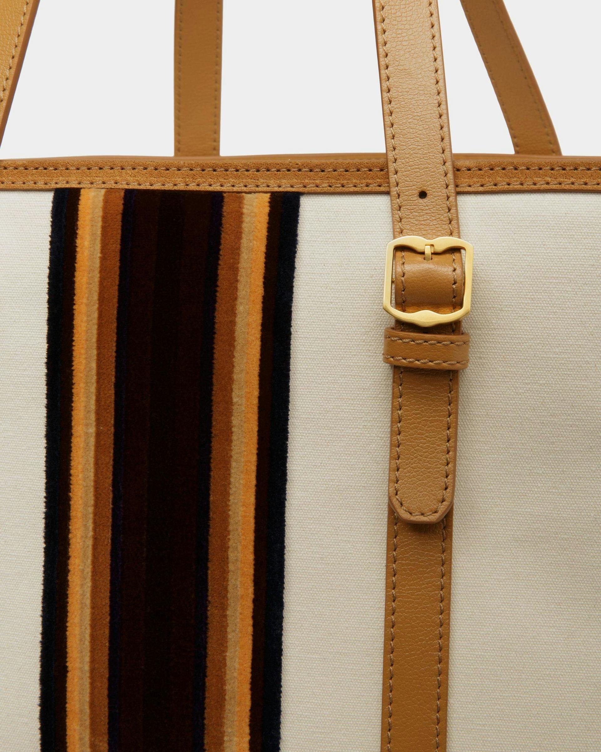 Men's Gare Tote Bag In Natural And Desert Fabric | Bally | Still Life Detail