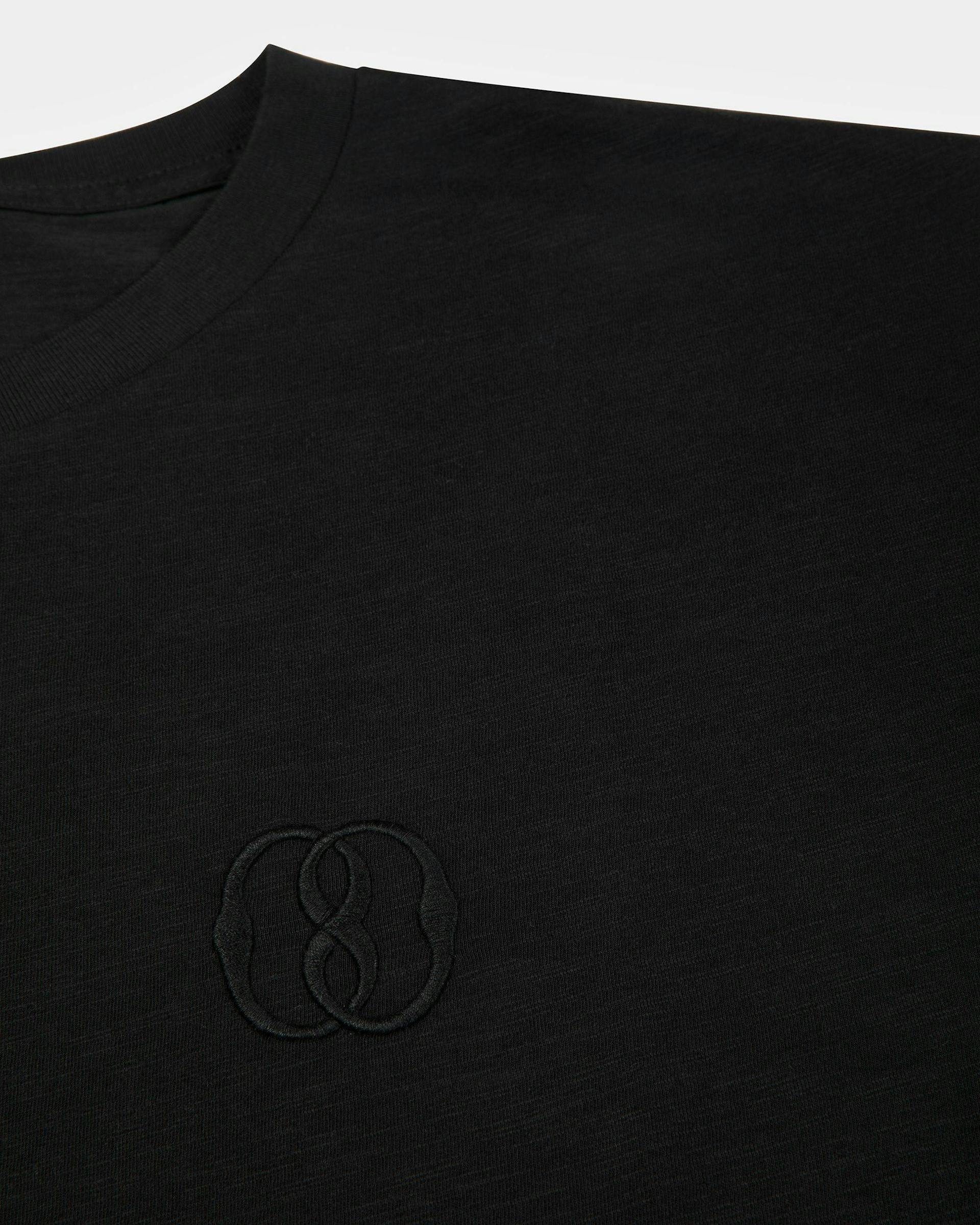 T-shirt Coton BrodÃ© En Noir - Homme - Bally - 02