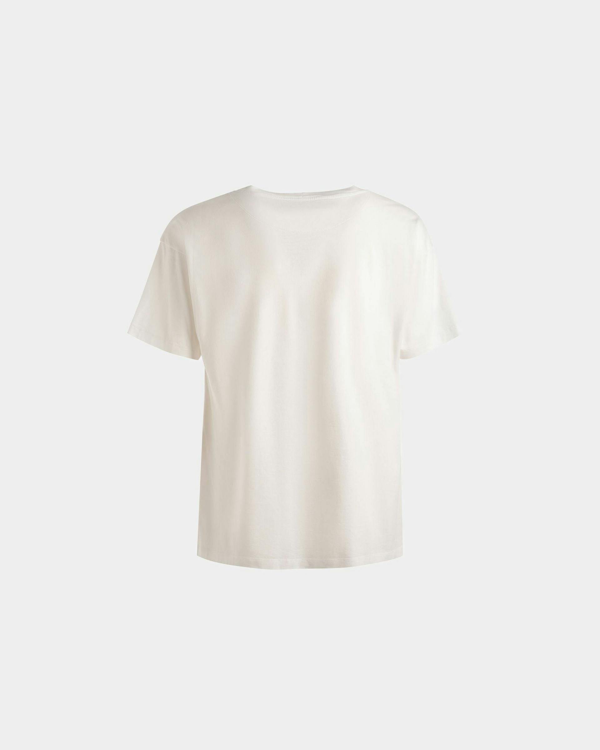Men's Printed T-Shirt In White Cotton | Bally | Still Life Back