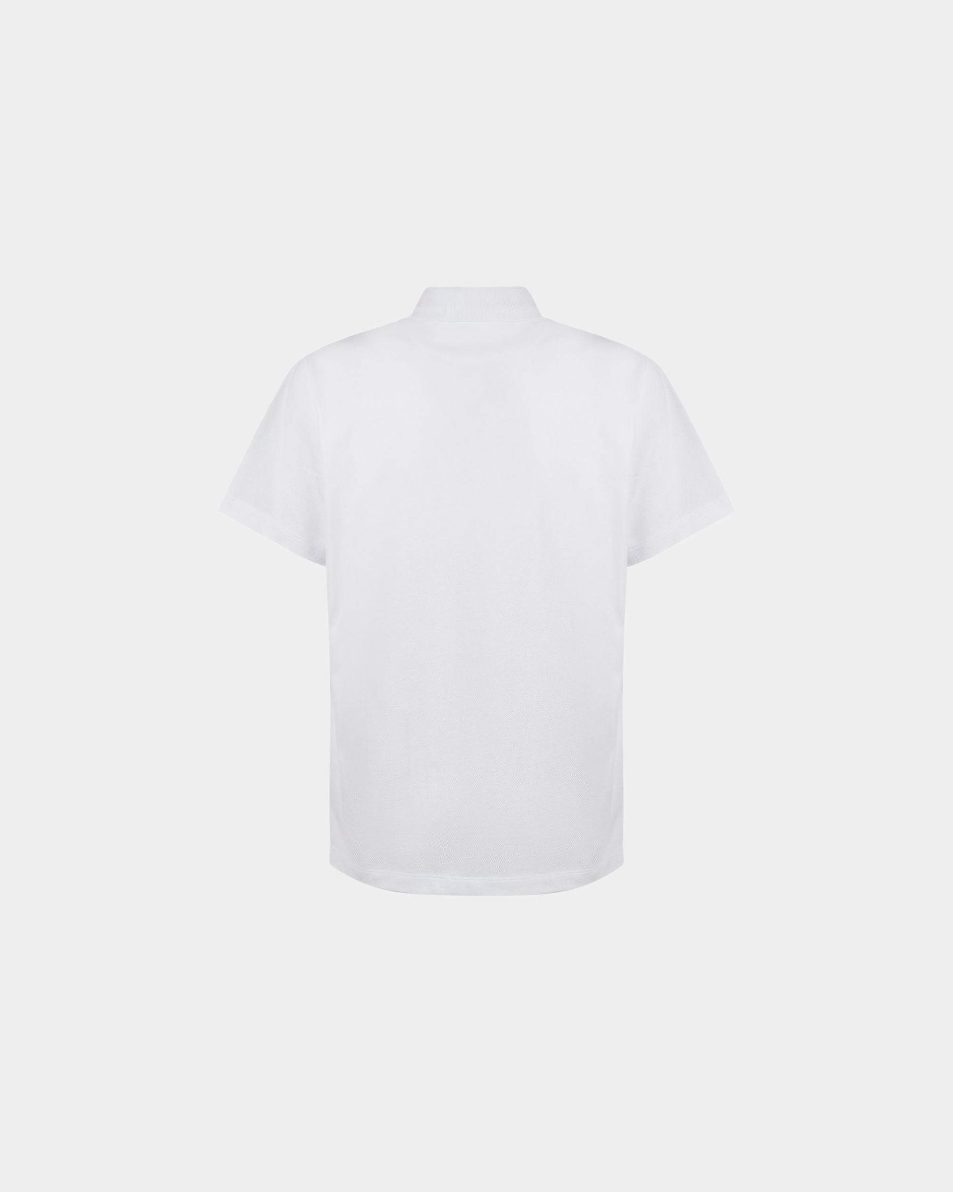 Men's Polo Shirt in White Cotton | Bally | Still Life Back