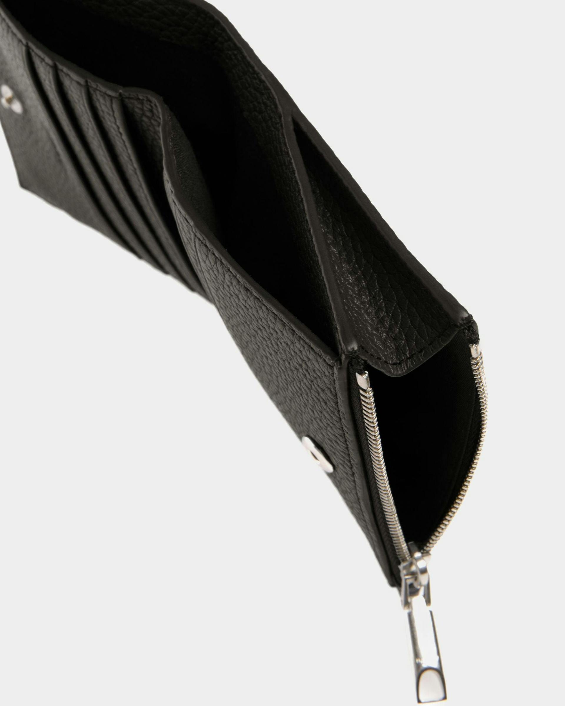 Men's Ribbon Wallet In Black Leather | Bally | Still Life Detail