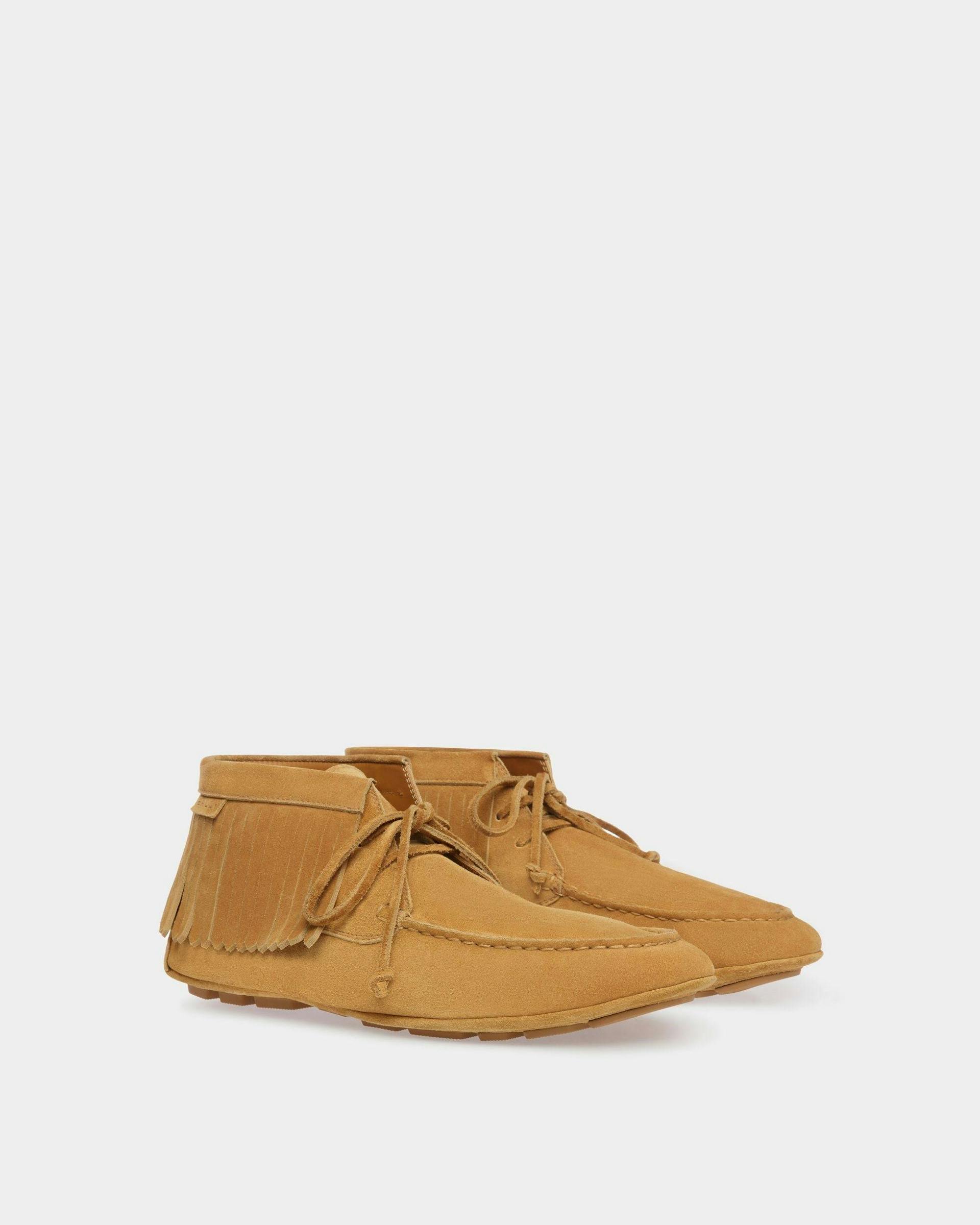 Men's Kerbs Driver Shoes In Desert Leather | Bally | Still Life 3/4 Front