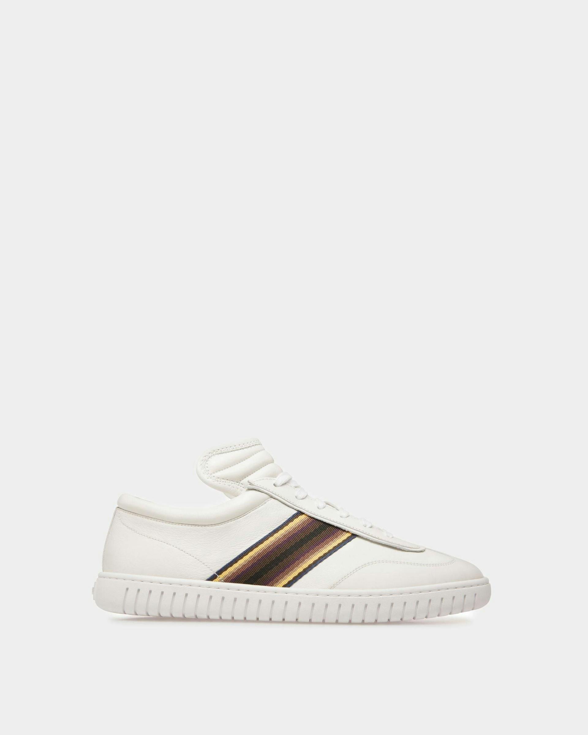 Men's Player Sneakers In White Leather | Bally | Still Life Side