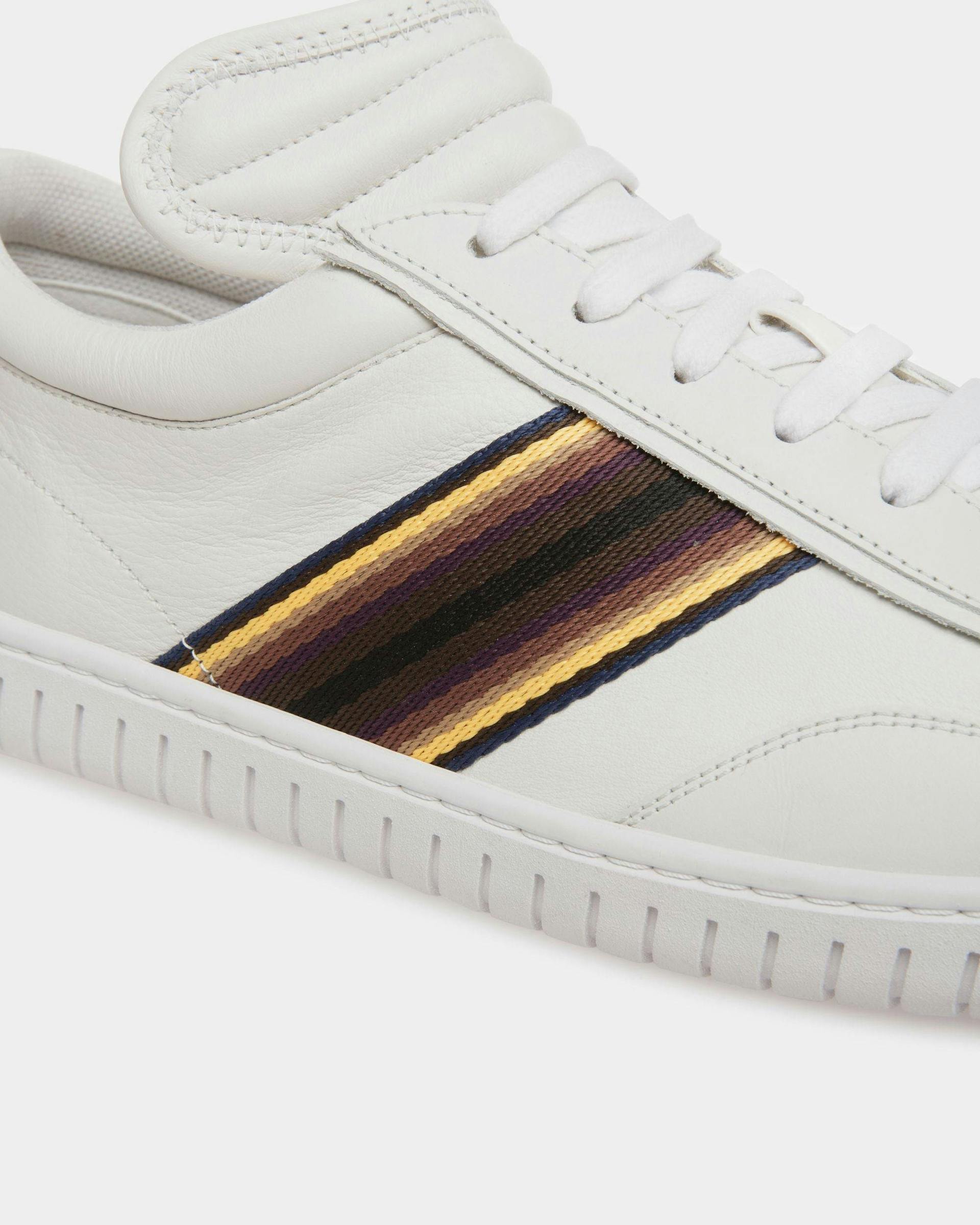 Men's Player Sneakers In White Leather | Bally | Still Life Detail
