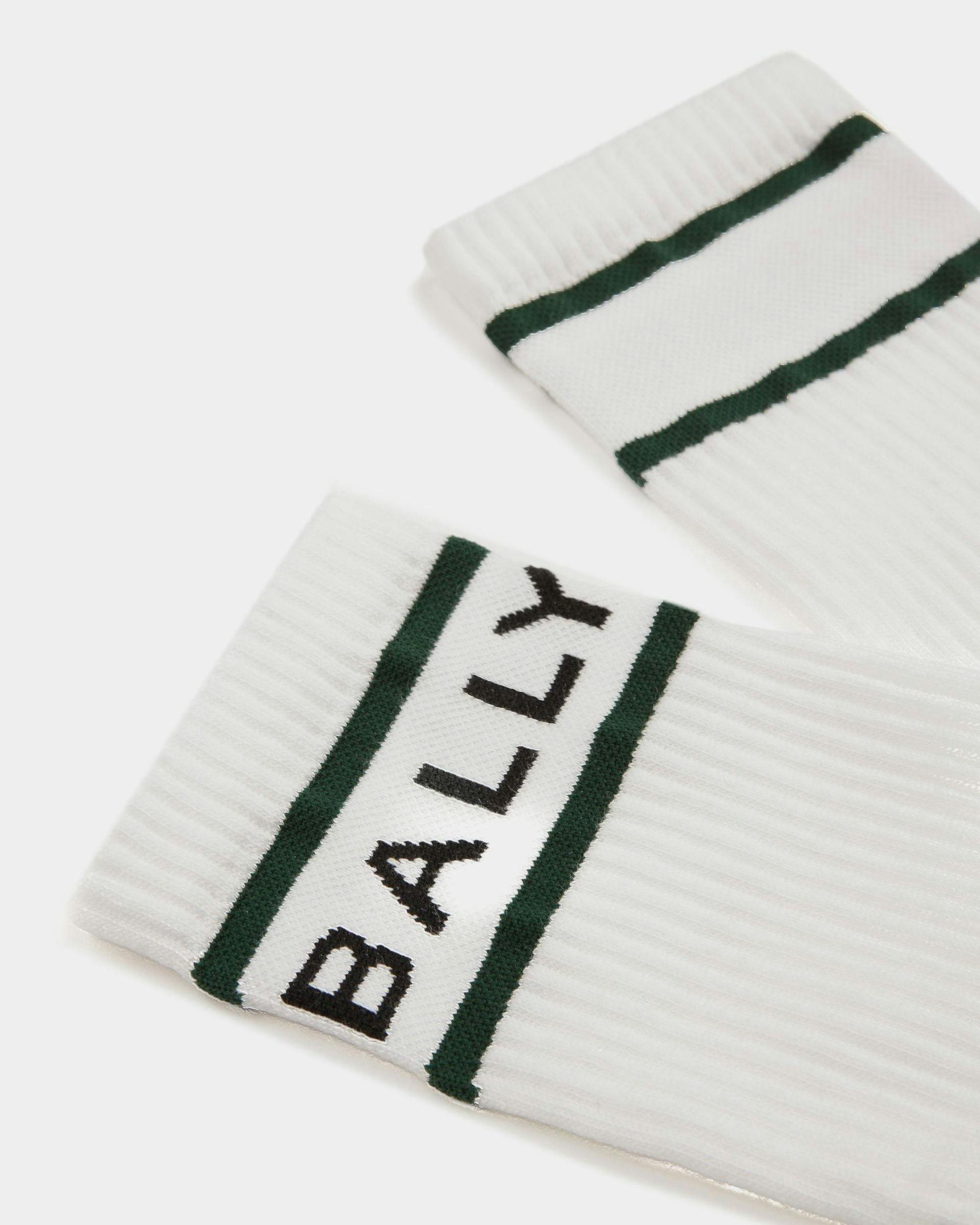 Chaussettes à rayures Bally En blanc et vert - Homme - Bally - 02