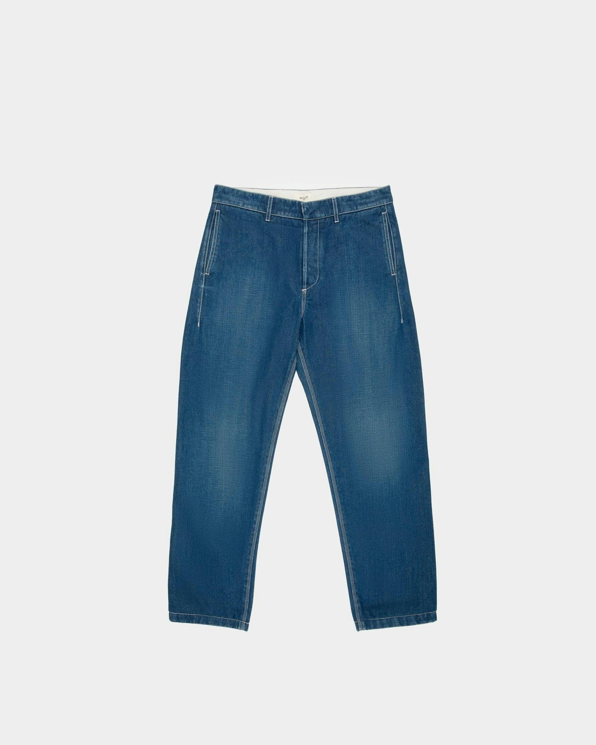 Pantalon En Coton Bleu - Homme - Bally - 01