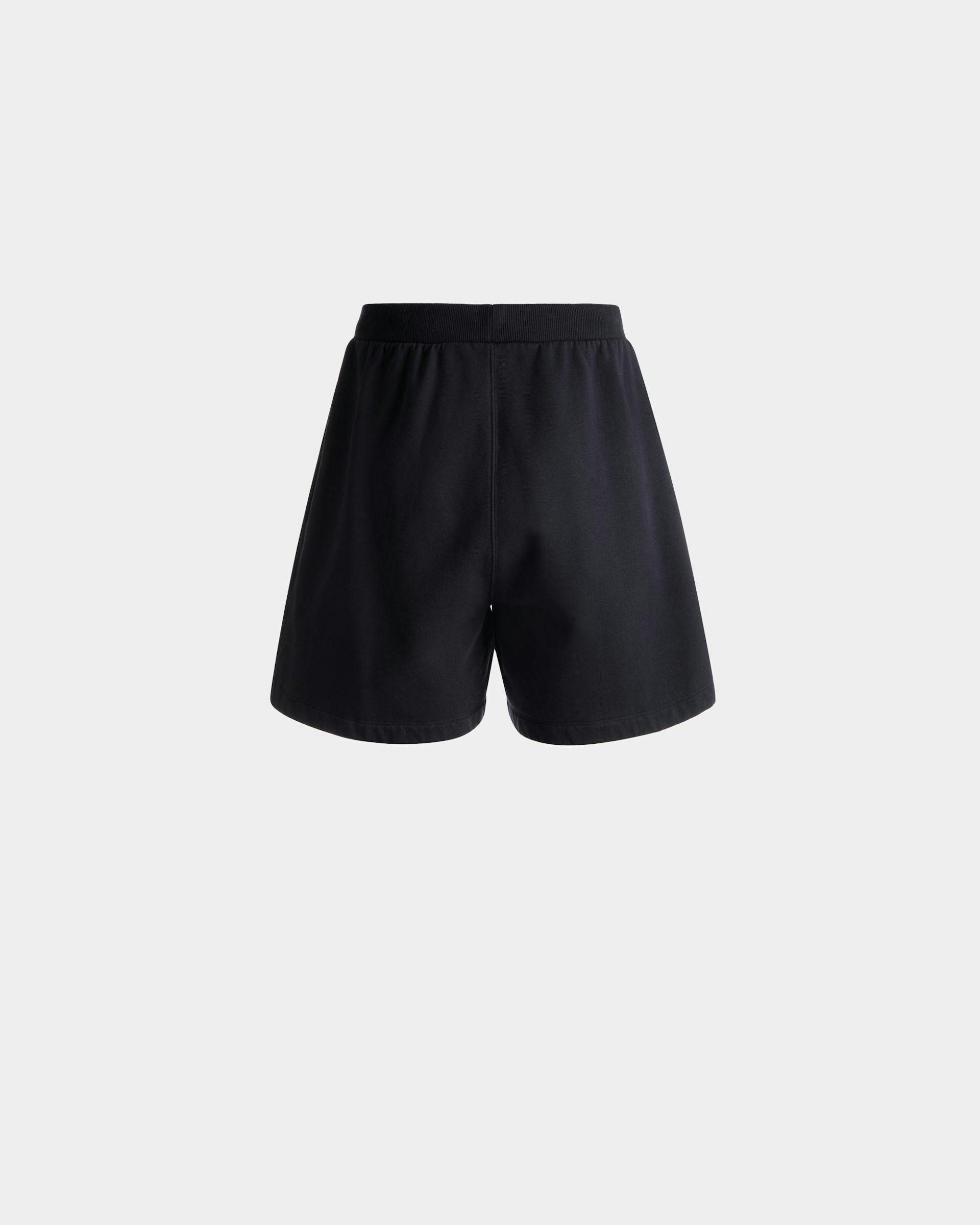 Men's Sweatpant Shorts In Midnight Cotton | Bally | Still Life Back