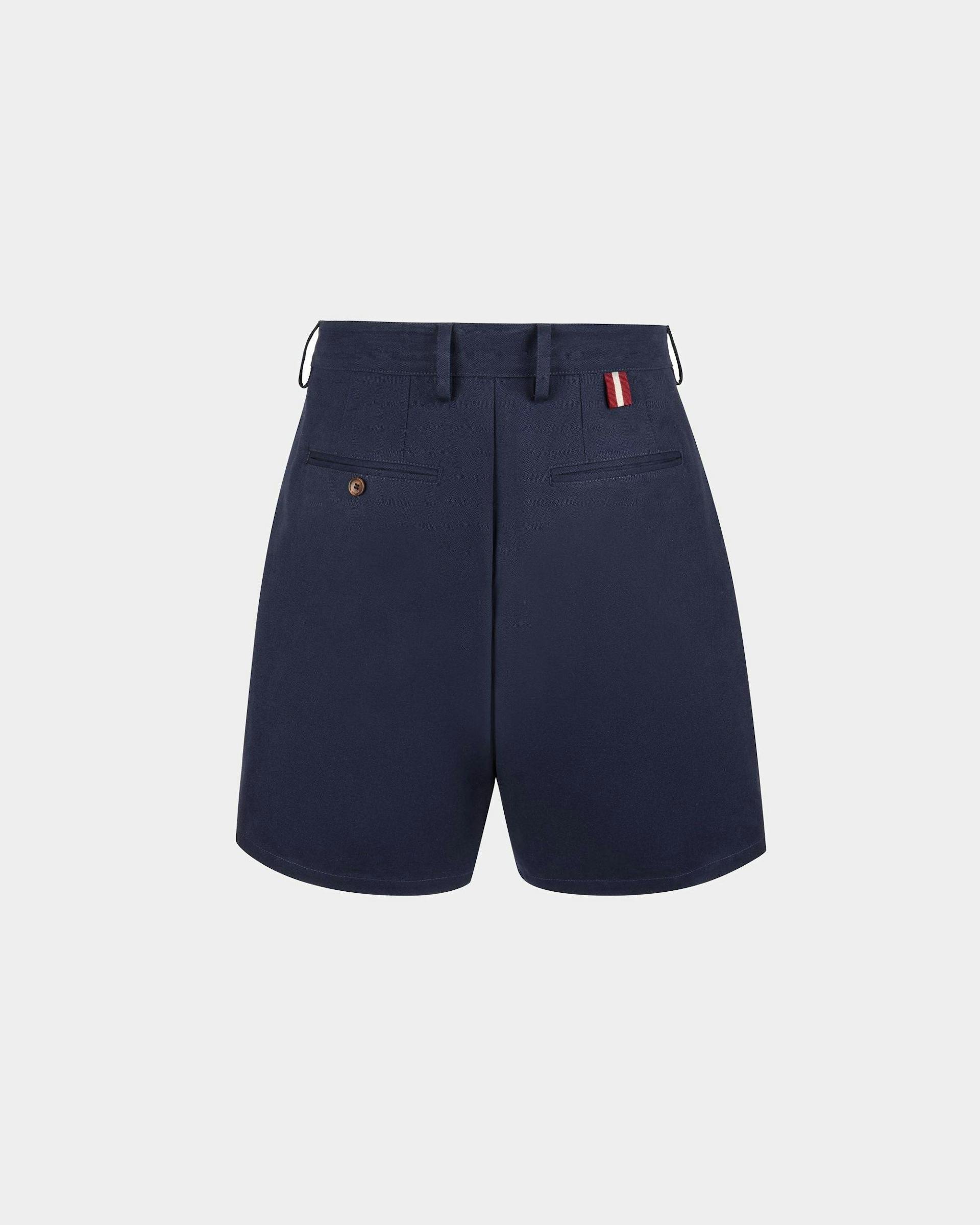 Men's Shorts in Navy Blue Cotton | Bally | Still Life Back