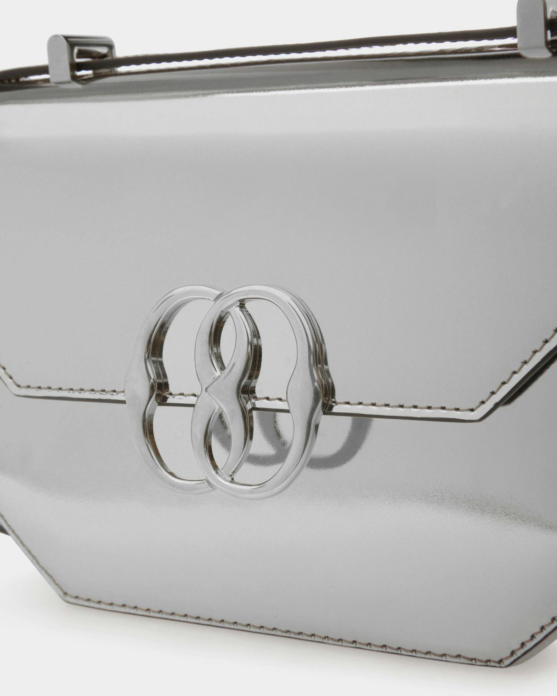 Women's Emblem Minibag In Silver Leather | Bally | Still Life Detail