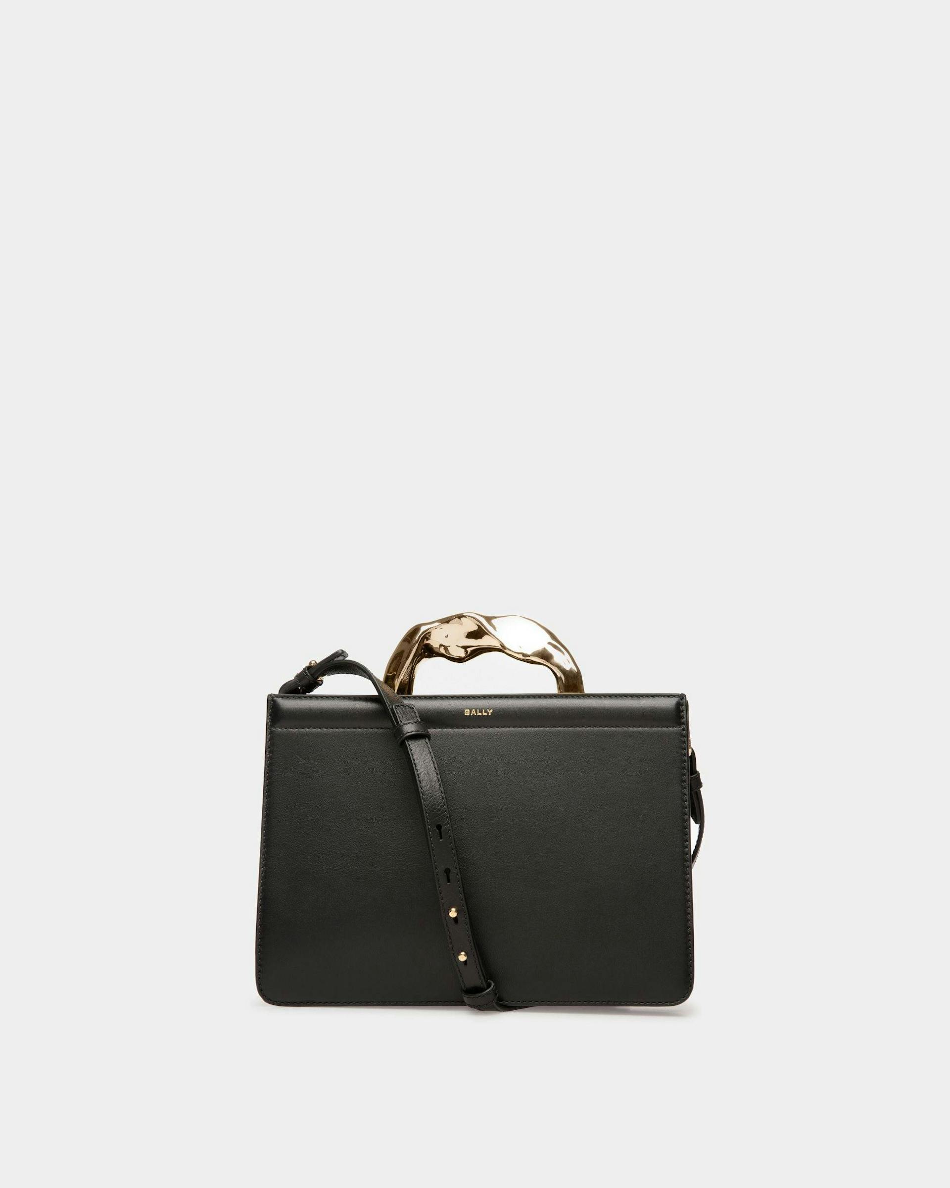 Women's Baroque Top Handle Bag In Black Leather | Bally | Still Life Front