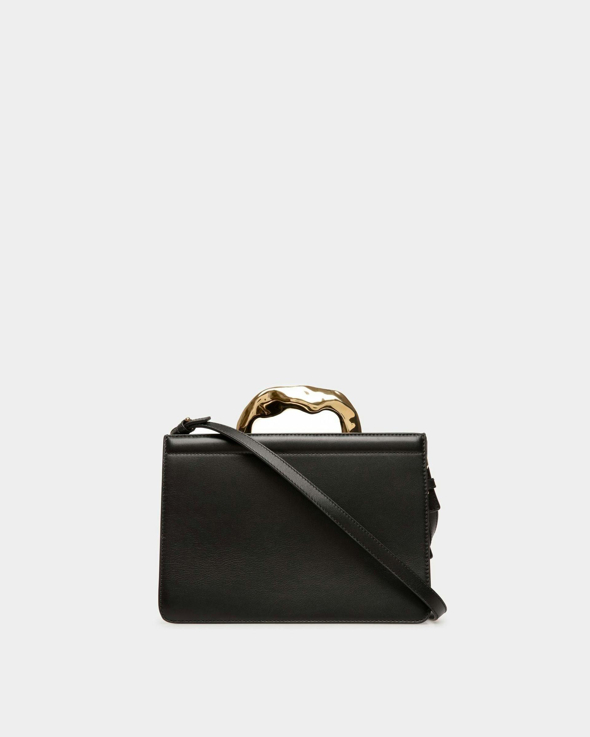Women's Baroque Top Handle Bag In Black Leather | Bally | Still Life Back