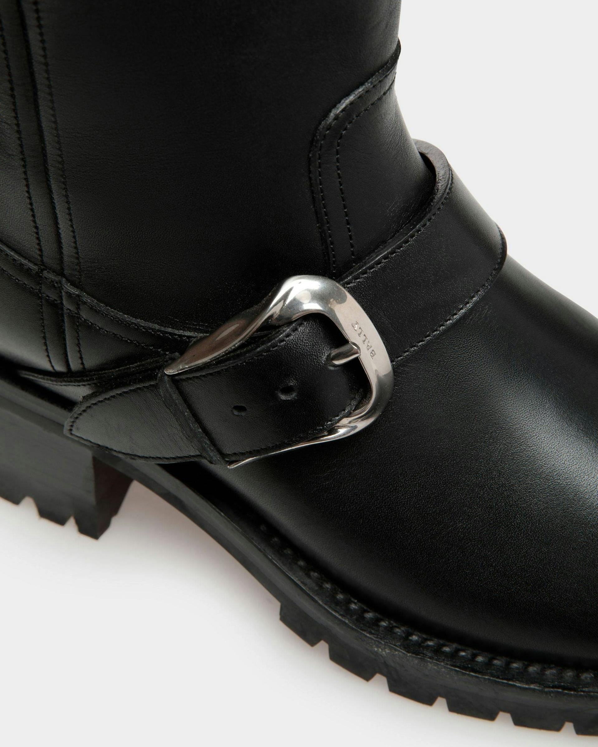 Women's Ardis Long Boots In Black Leather | Bally | Still Life Detail