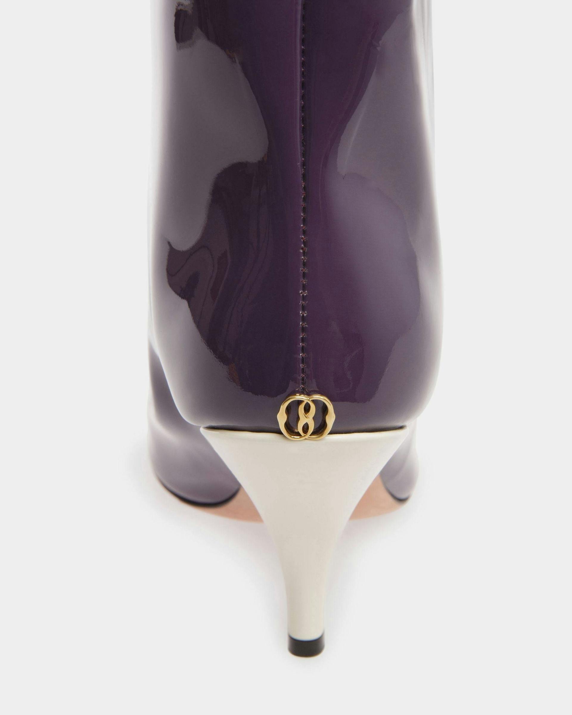Women's Katy Long Boots In Orchid Leather | Bally | Still Life Detail