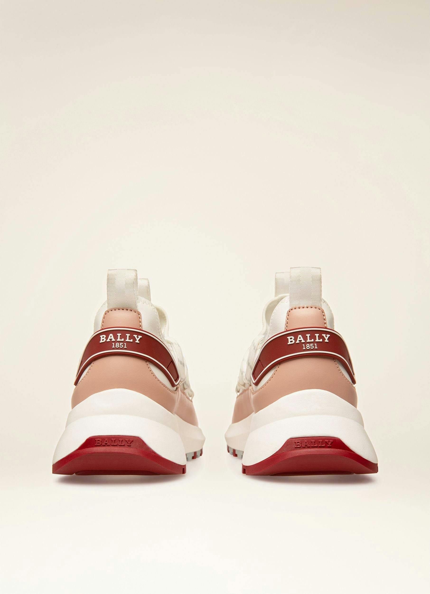 Delys Sneakers En Cuir Blanc Et Rose - Femme - Bally - 03