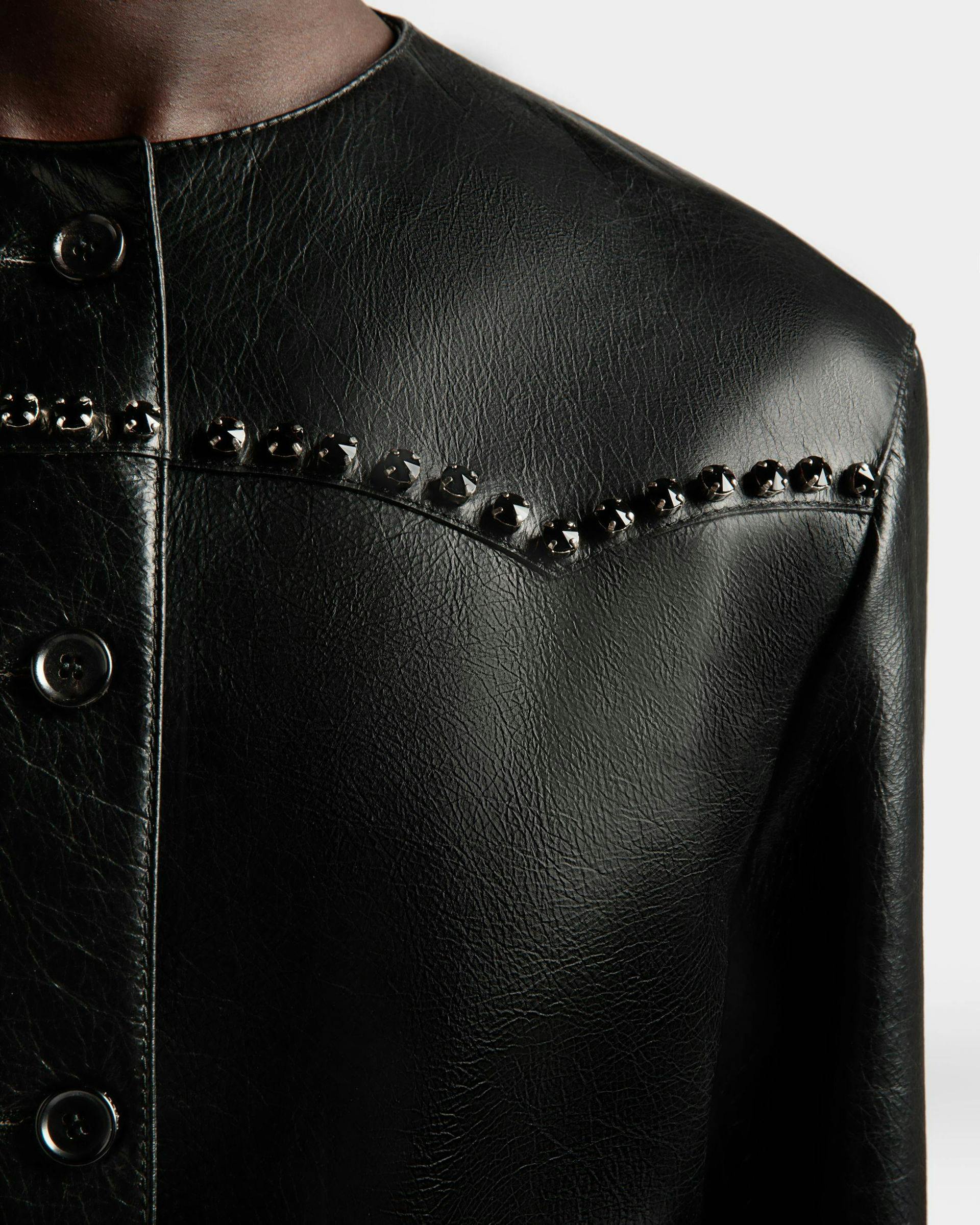 Women's Jacket in Black Leather | Bally | On Model Detail