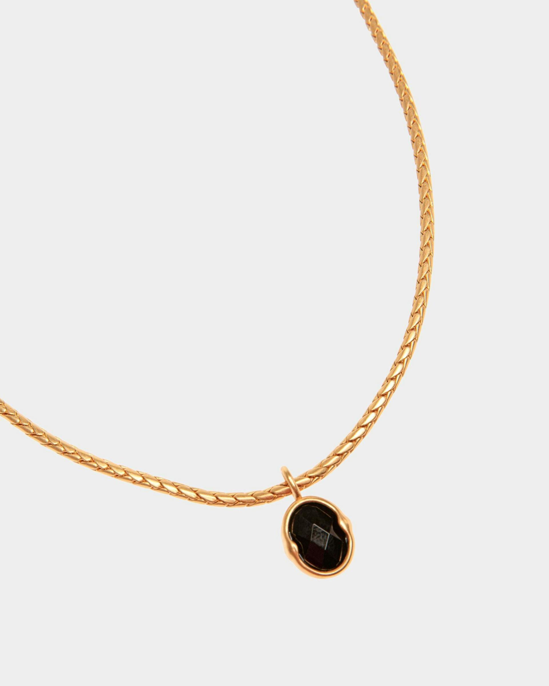 Women's Frame Outline Necklace With A Snake Chain | Bally | Still Life Detail