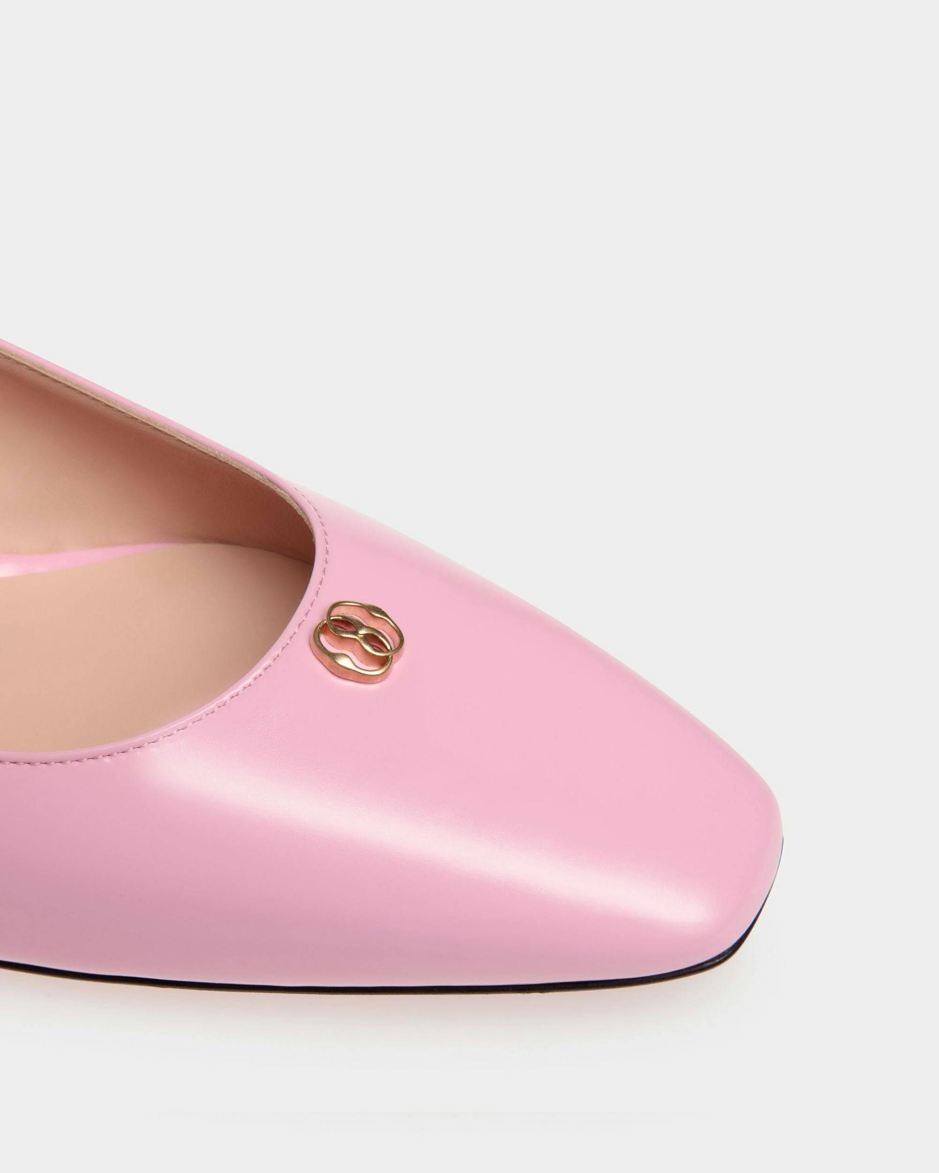 Women's Sylt Slingback Pump In Pink Leather | Bally | Still Life Detail
