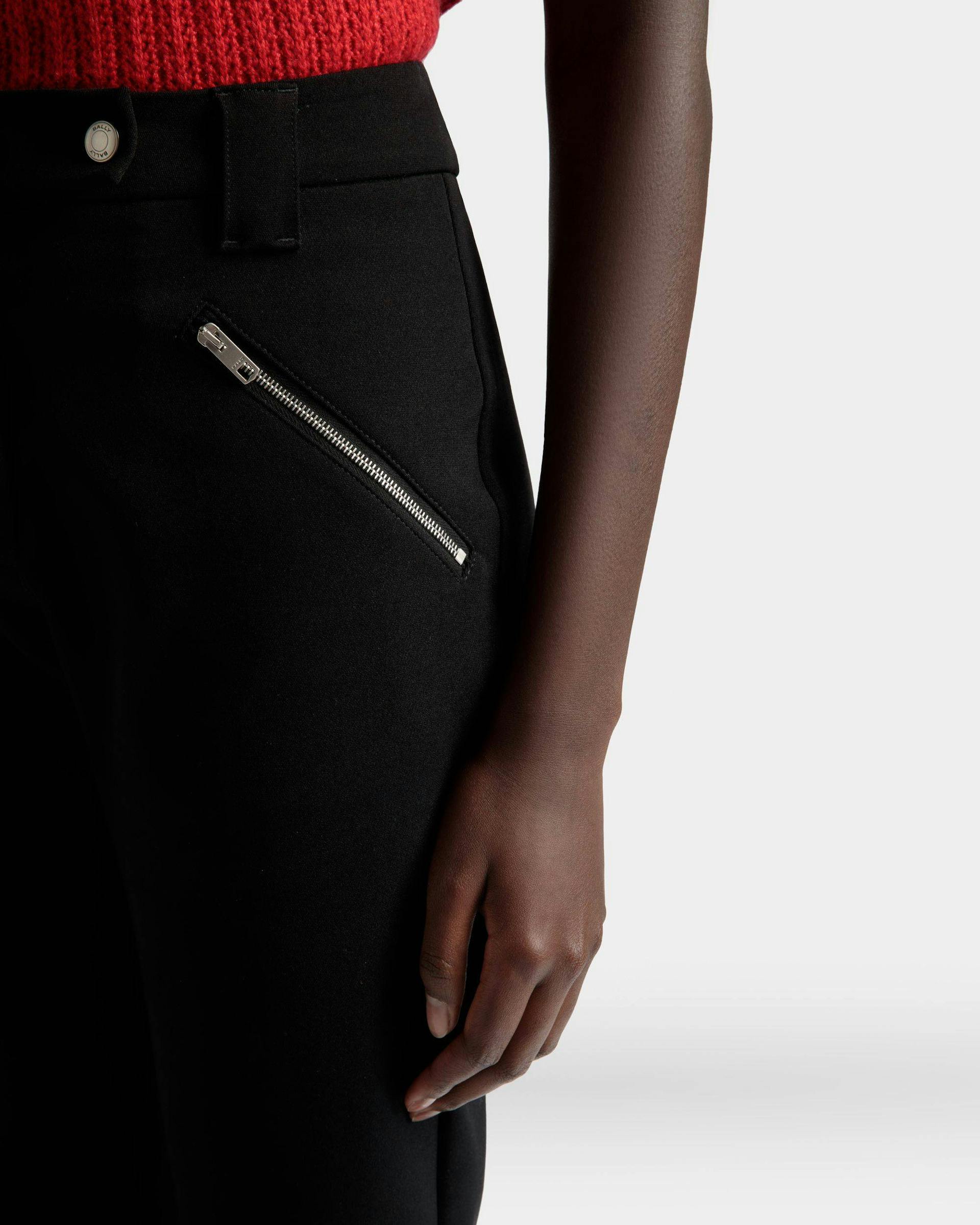 Women's Stretch Pants In Black | Bally | On Model Detail