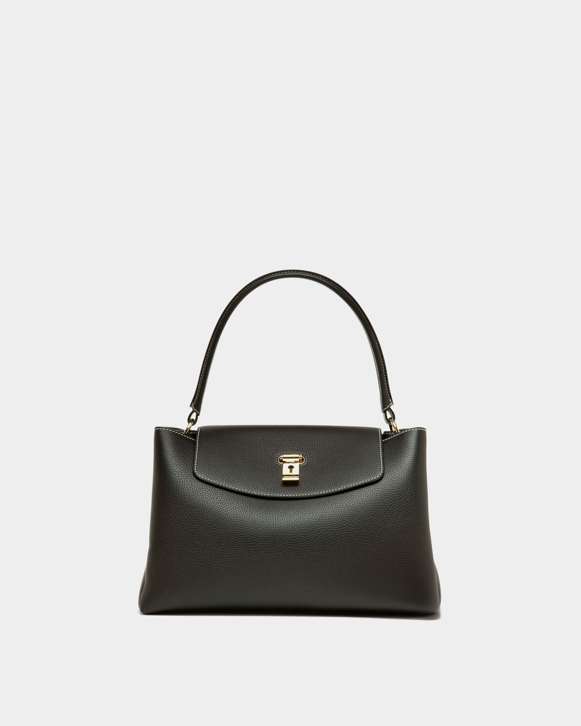 Layka Sac À Main À Anses En Cuir Noir - Femme - Bally - 01