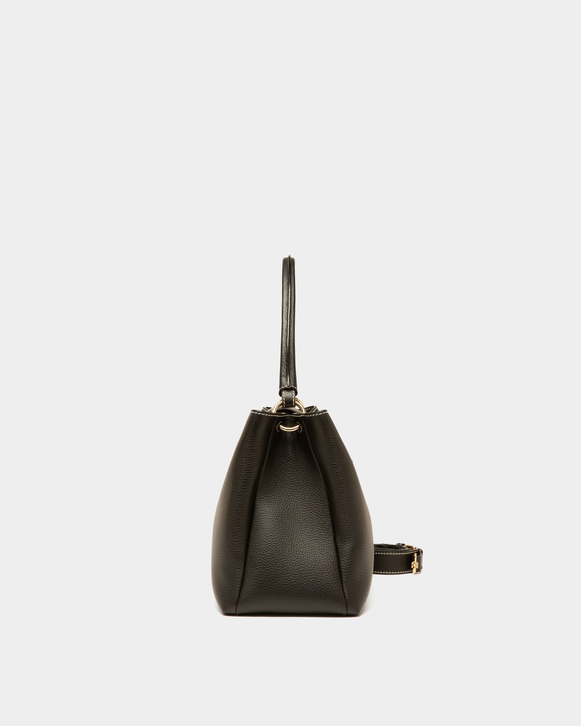 Layka Sac À Main À Anses En Cuir Noir - Femme - Bally - 04