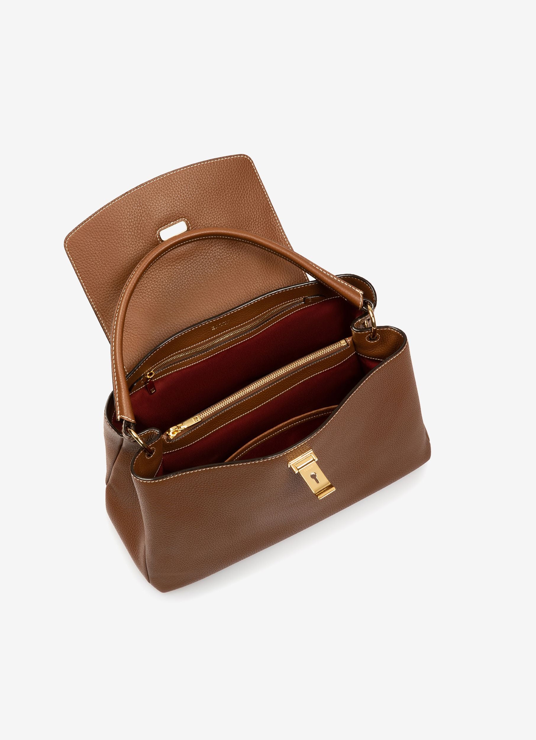 Layka Sac À Main En Cuir Marron - Femme - Bally - 04