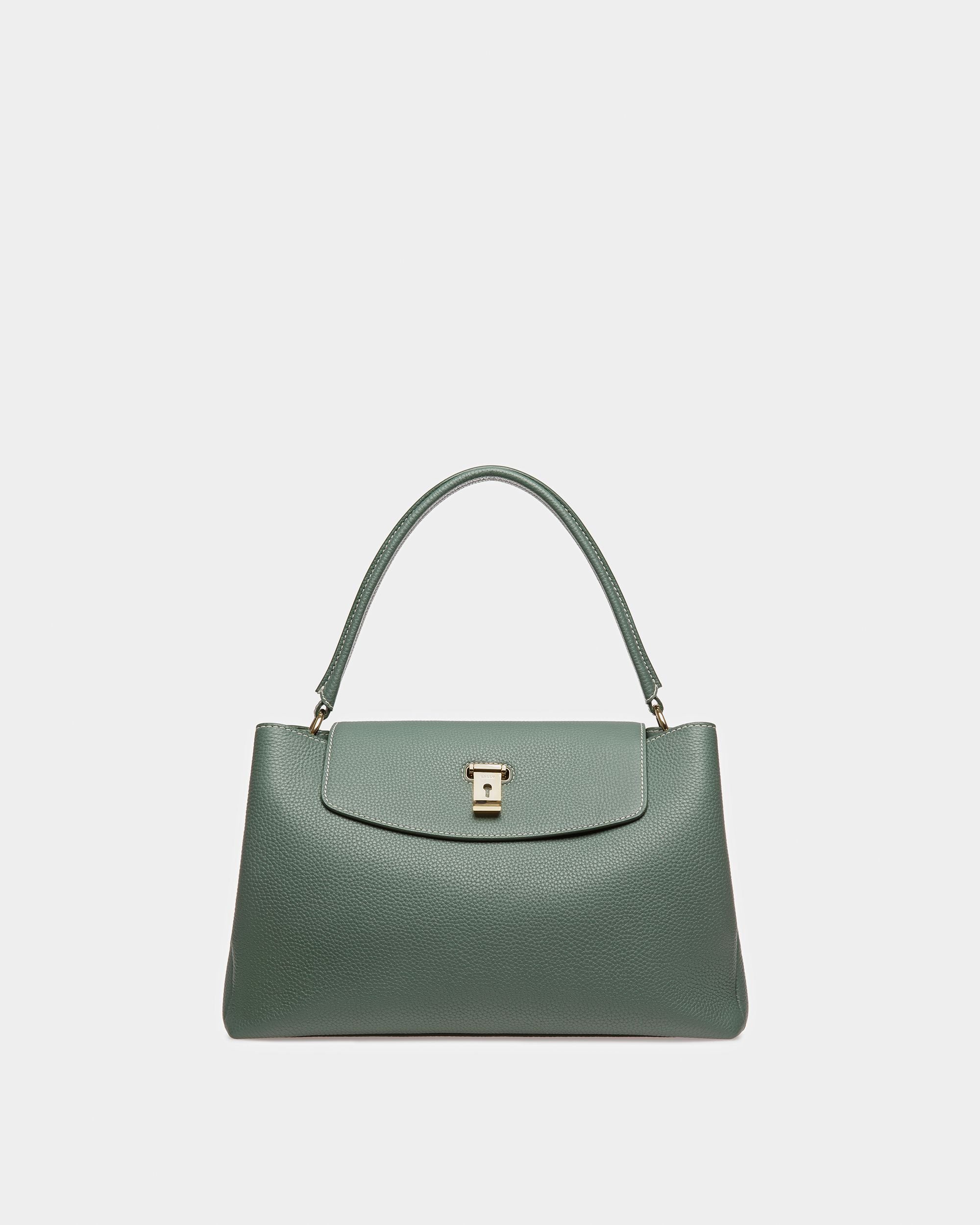 Layka Sac À Poignée Supérieure En Cuir Vert Sauge - Femme - Bally - 01