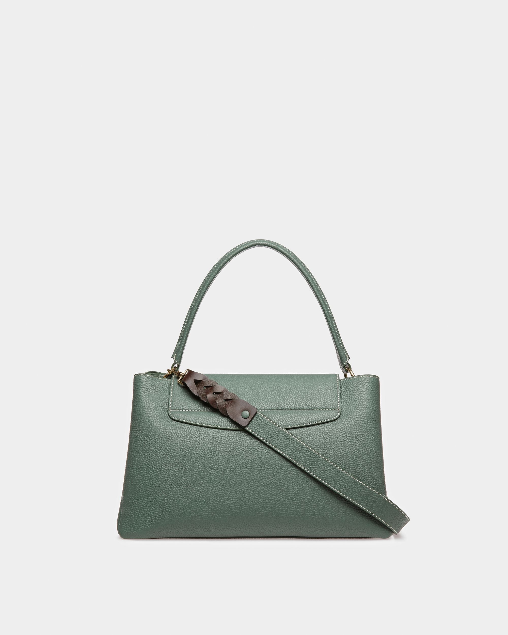 Layka Sac À Poignée Supérieure En Cuir Vert Sauge - Femme - Bally - 03