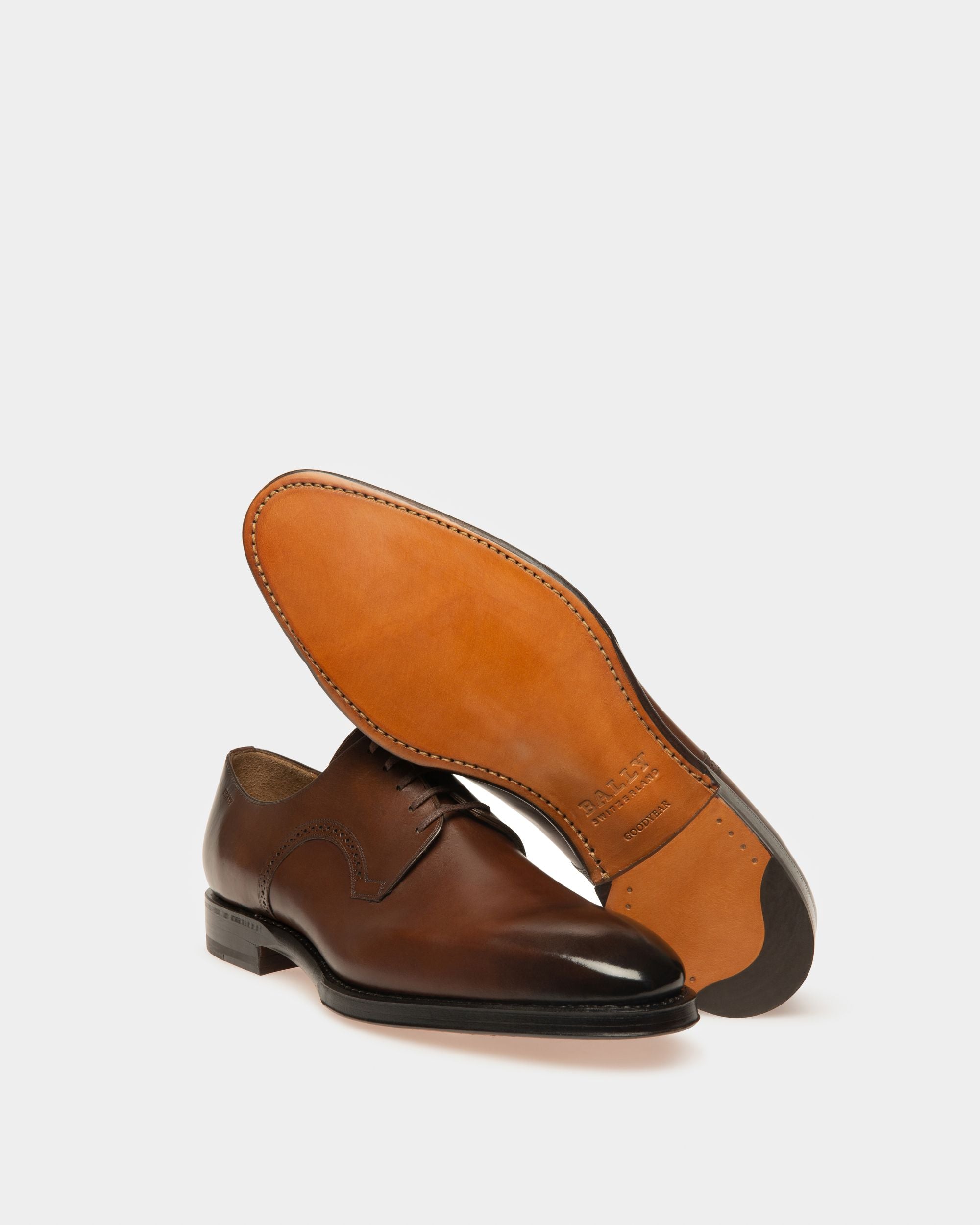 Scamardo Derbys En Cuir Marron - Homme - Bally - 04