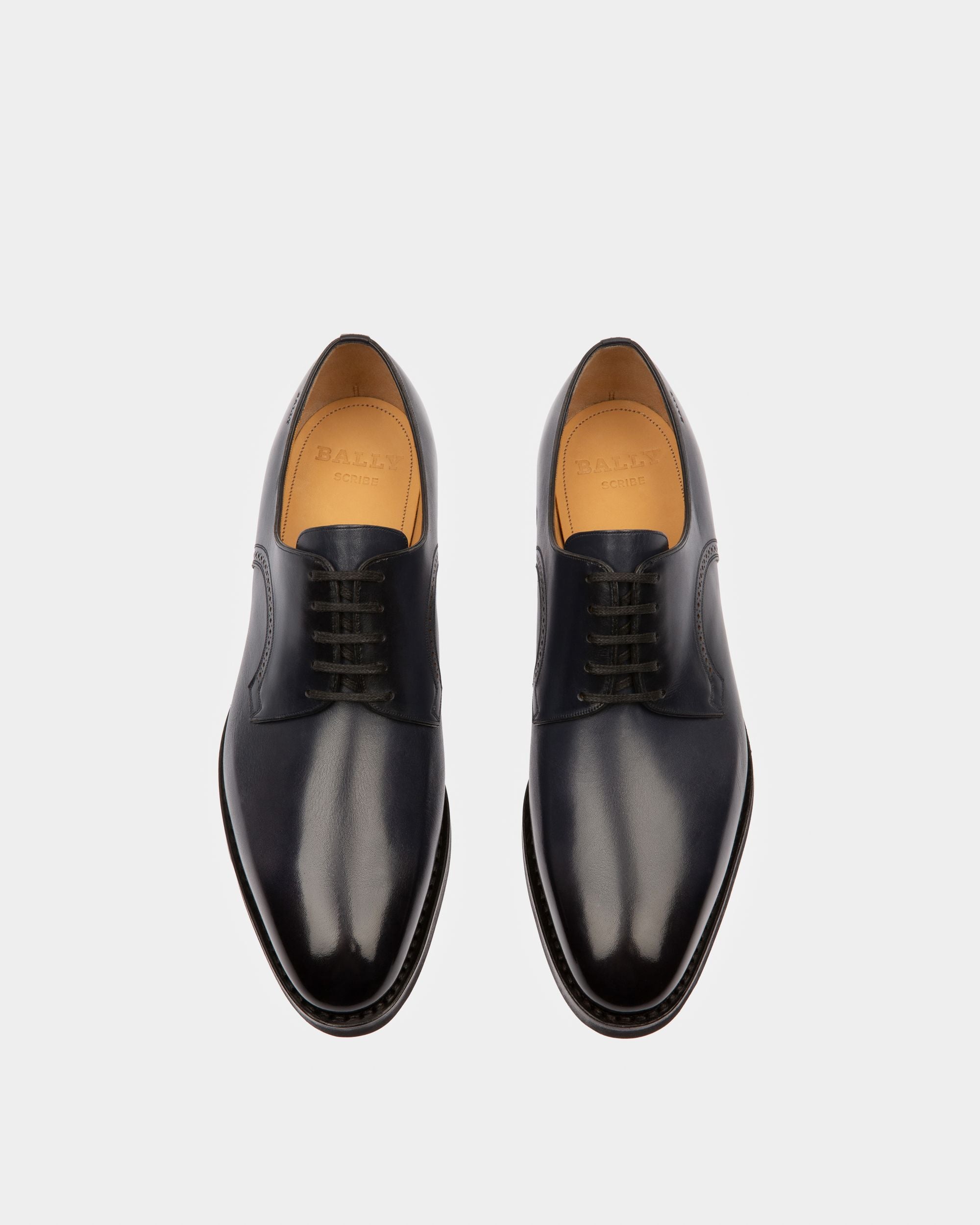 Scrivani Derbies En Cuir Bleu Marine - Homme - Bally - 02