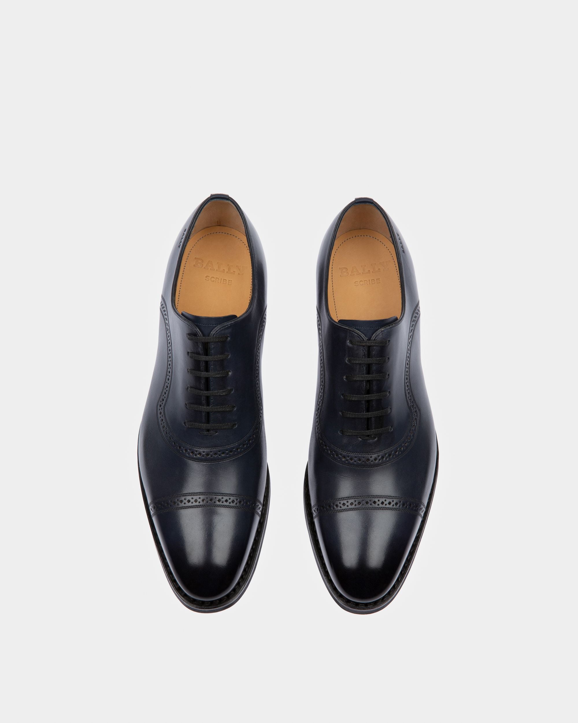 Scotch Richelieen En Cuir Bleu Marine - Homme - Bally - 02