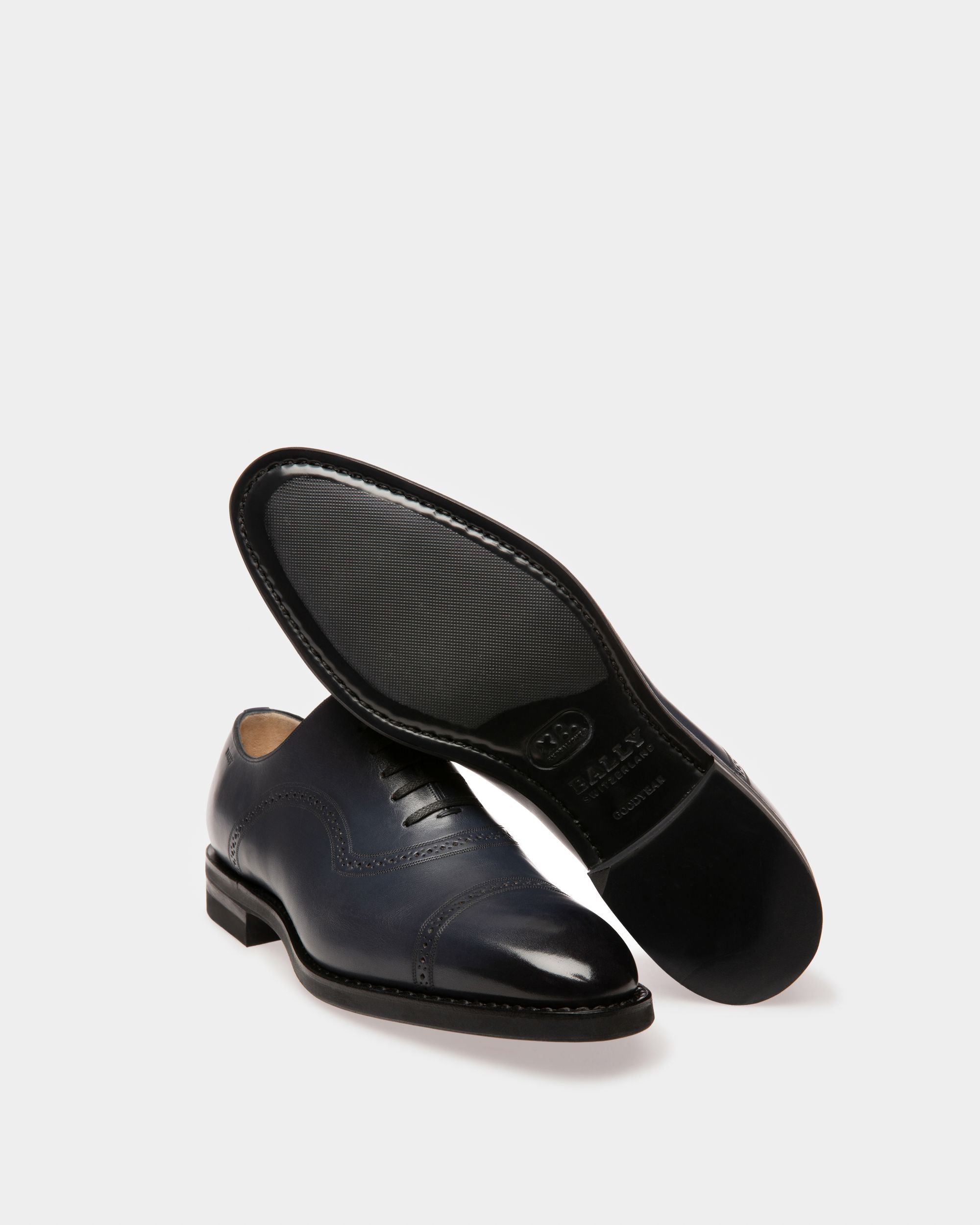 Scotch Richelieen En Cuir Bleu Marine - Homme - Bally - 04