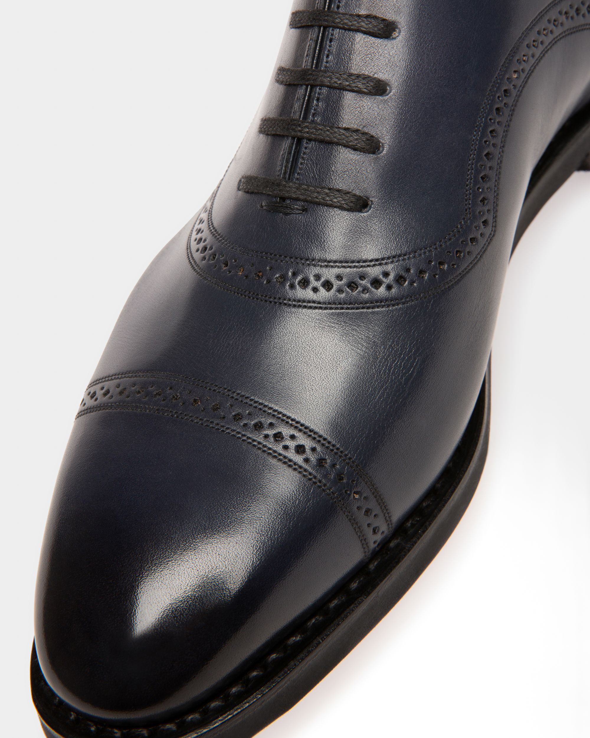 Scotch Richelieen En Cuir Bleu Marine - Homme - Bally - 05
