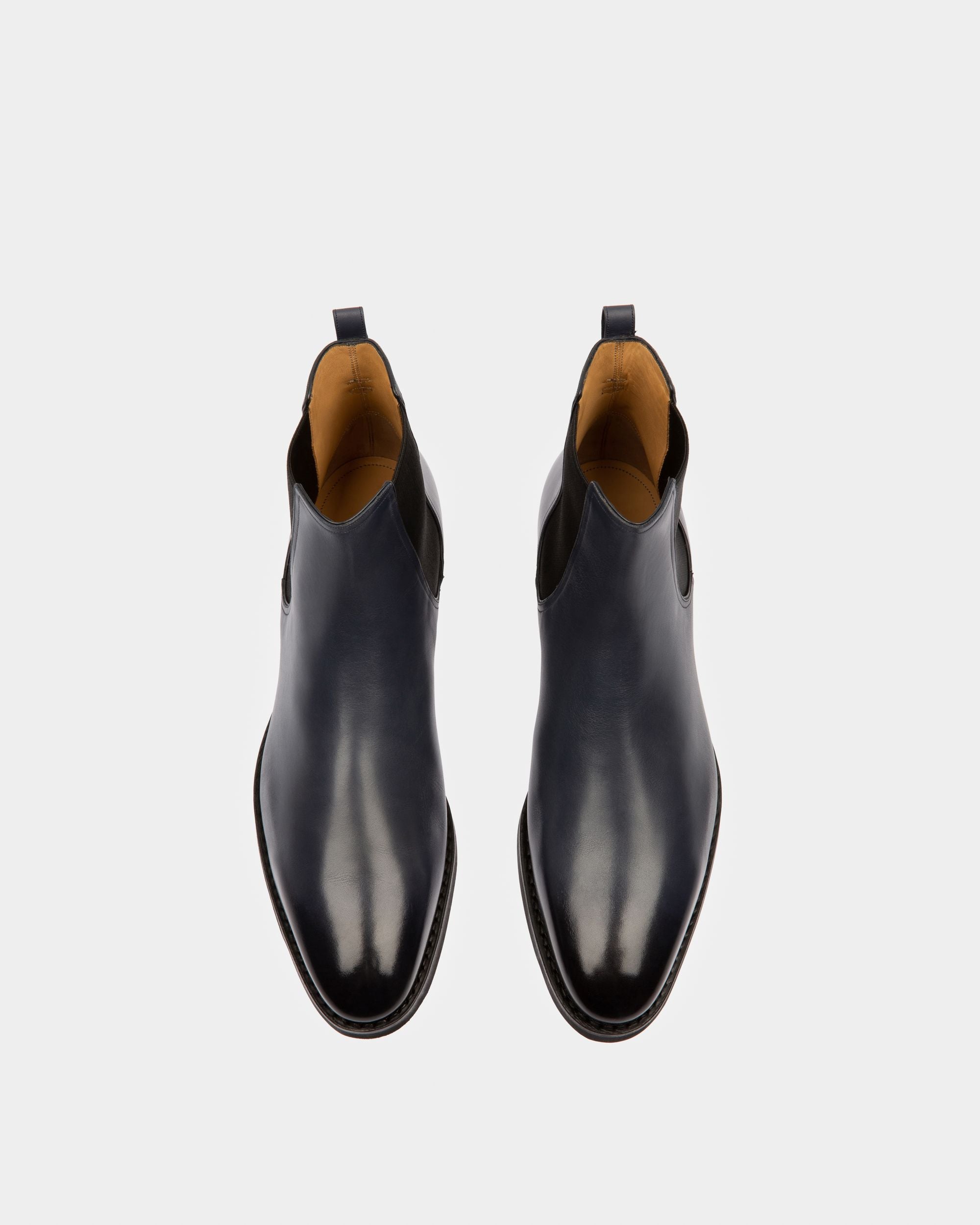 Scavone Bottines En Cuir Bleu Marine - Homme - Bally - 02