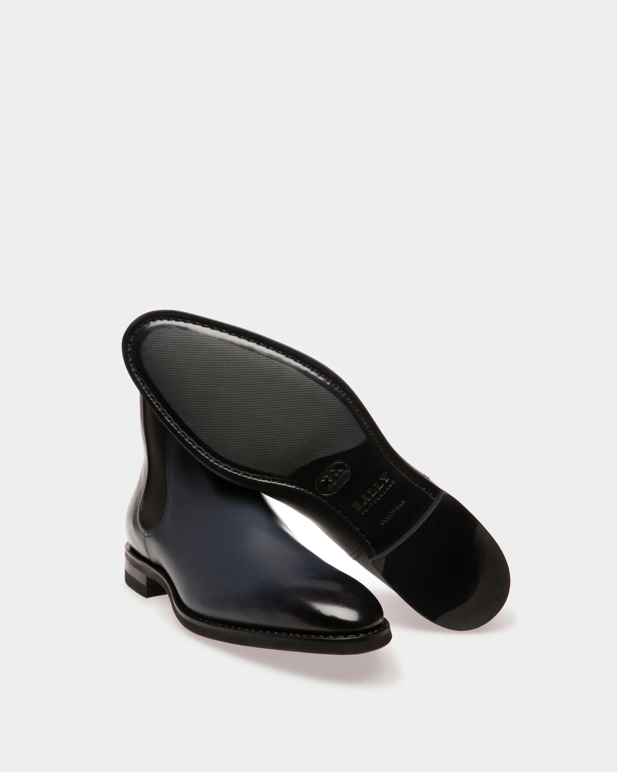 Scavone Bottines En Cuir Bleu Marine - Homme - Bally - 04