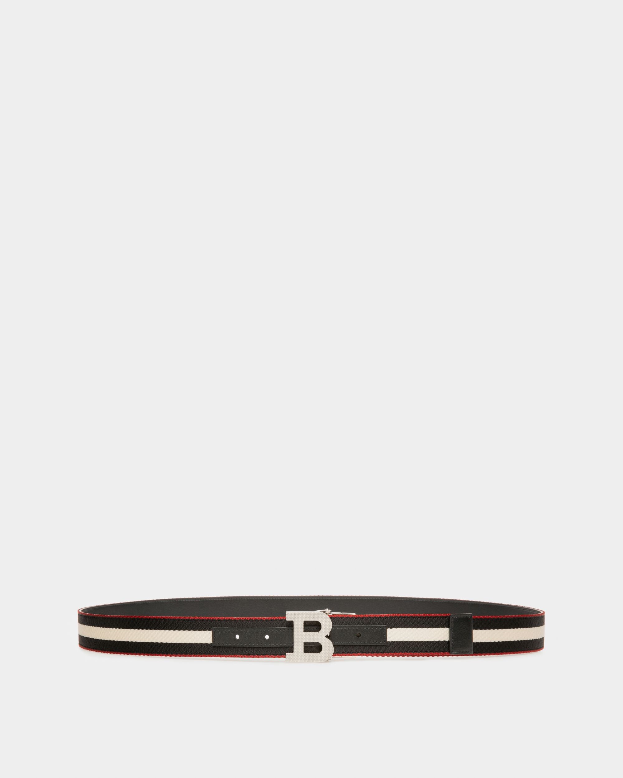 Boucle B Ceinture Noire De 35 Mm En Tissu Synthétique - Homme - Bally - 01