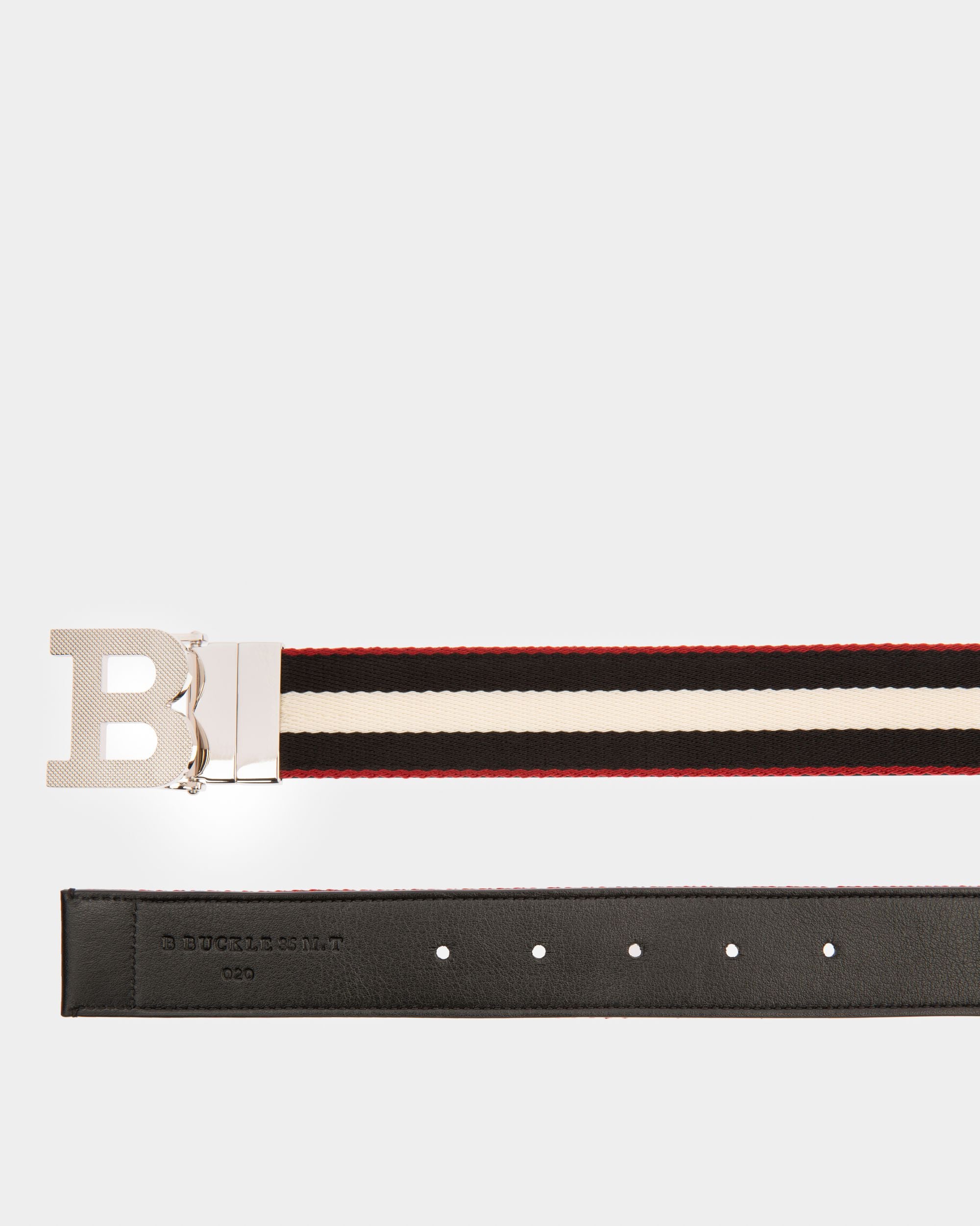 Boucle B Ceinture Noire De 35 Mm En Tissu Synthétique - Homme - Bally - 02