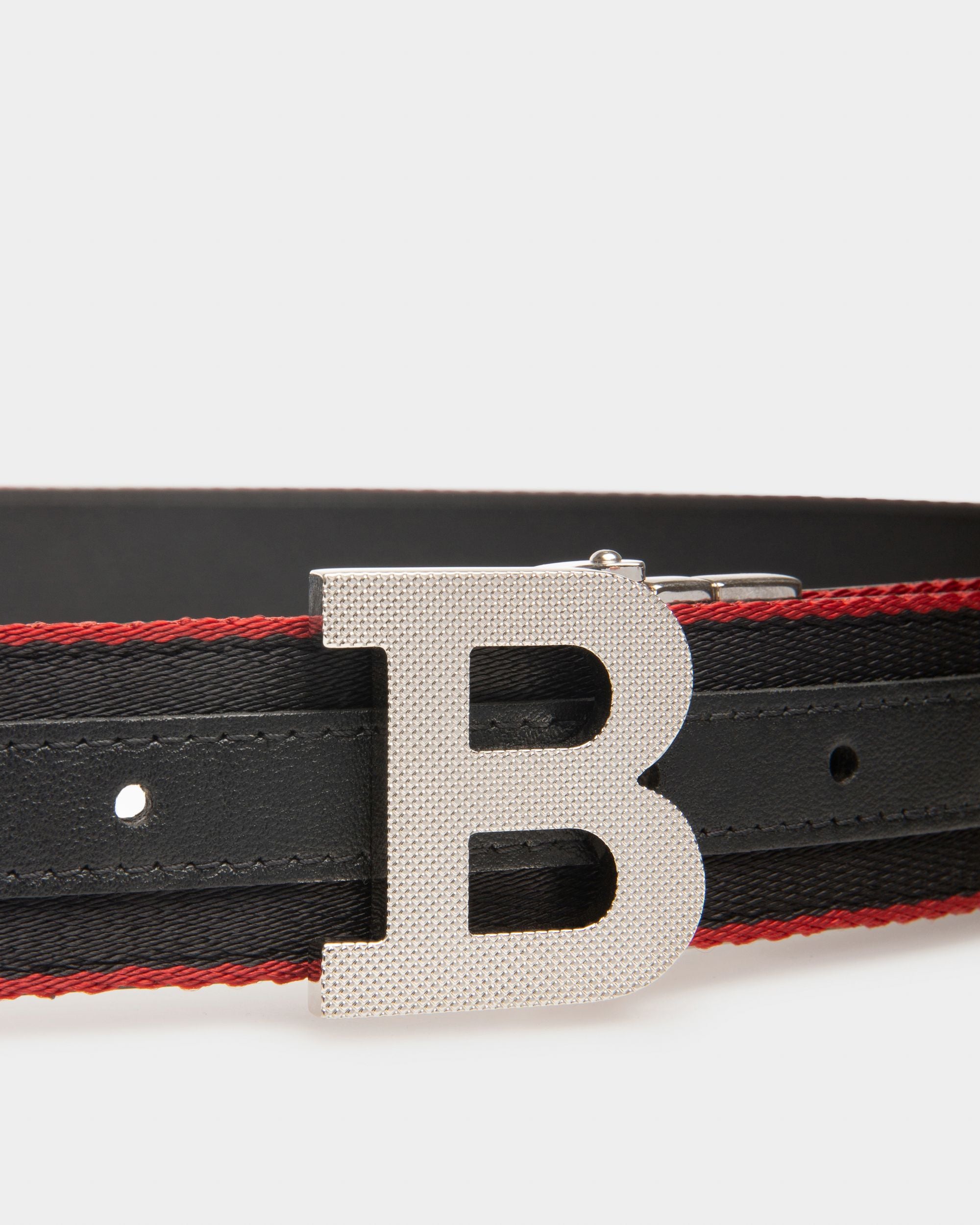 Boucle B Ceinture Noire De 35 Mm En Tissu Synthétique - Homme - Bally - 03