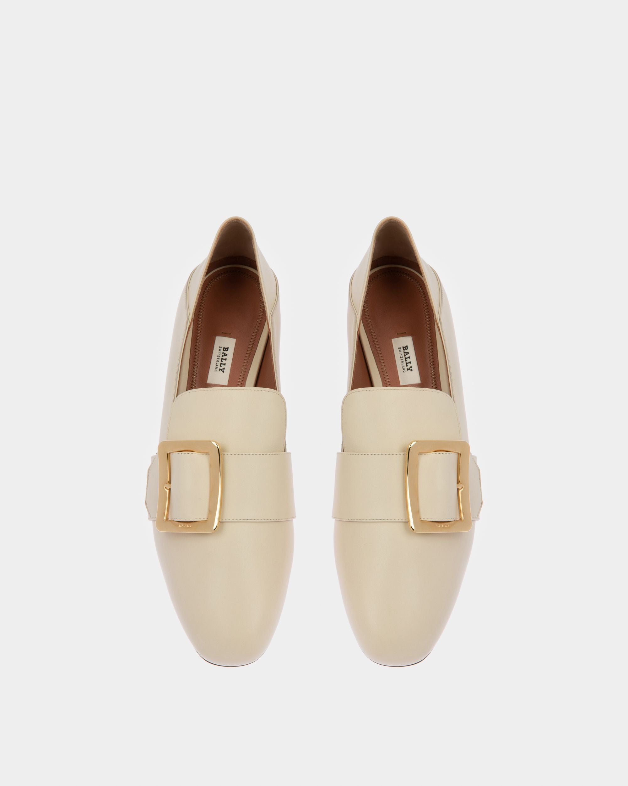 Slipper Janelle Pour Femme En Cuir De Veau Ivoire - Femme - Bally - 02