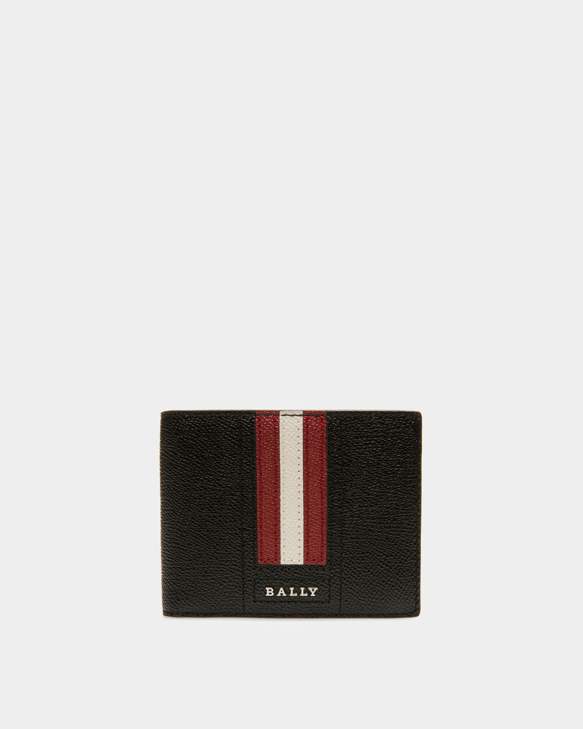Portefeuille Lettering en cuir noir - Homme - Bally - 01