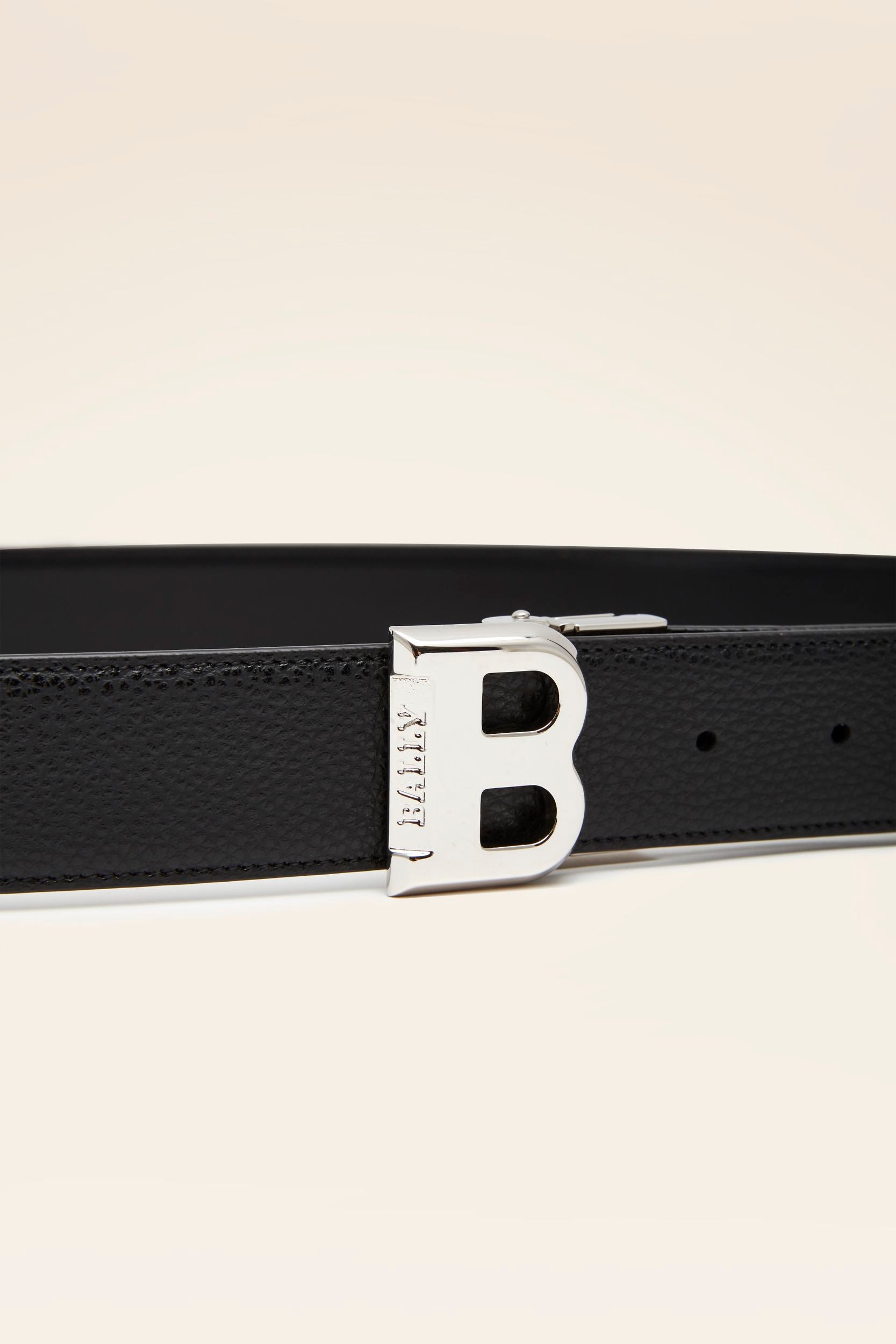 Ceinture Réversible Et Ajustable En Cuir Noir - Homme - Bally - 03