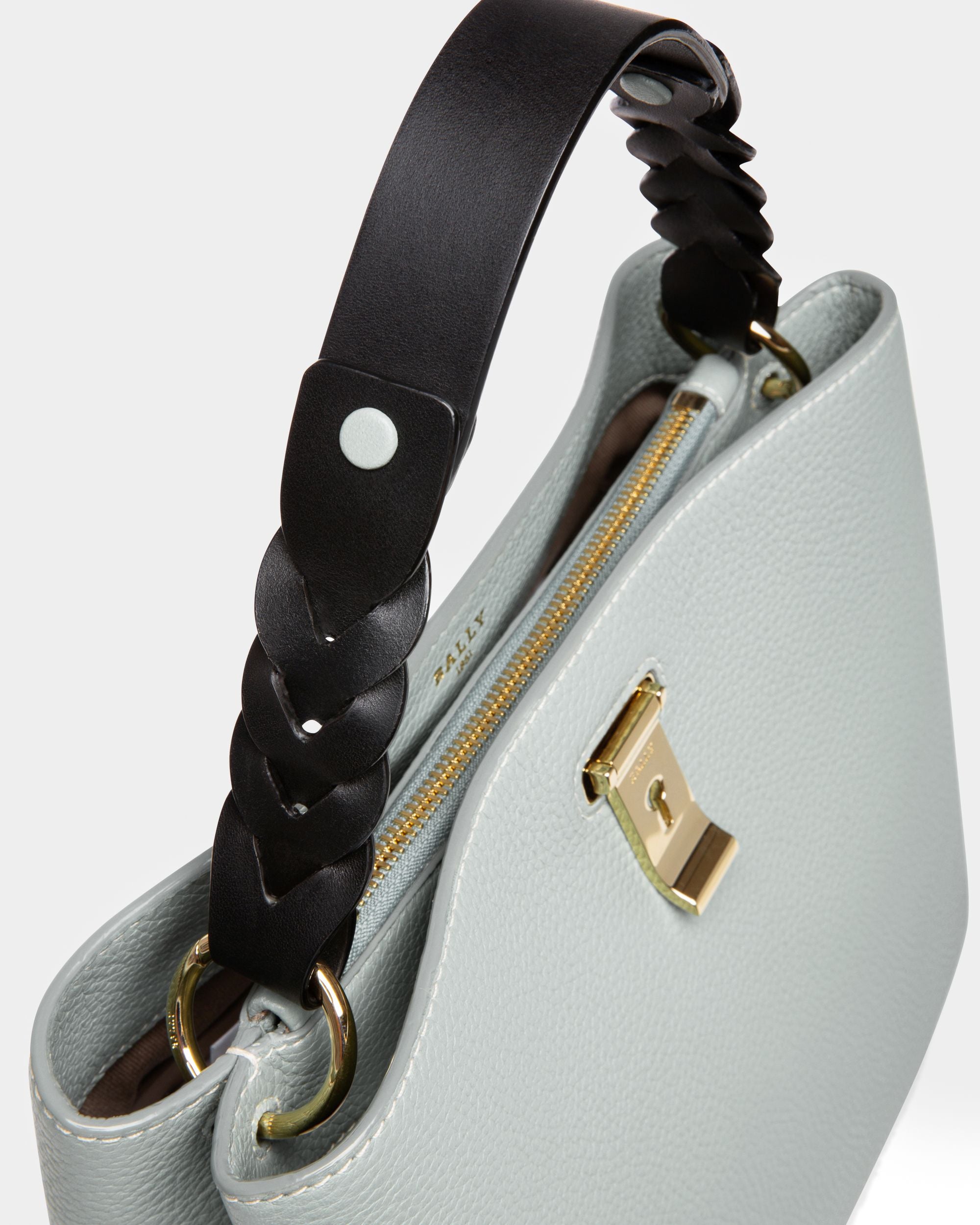 Lucyle Sac Porté Épaule En Cuir Bleu Clair - Femme - Bally - 05