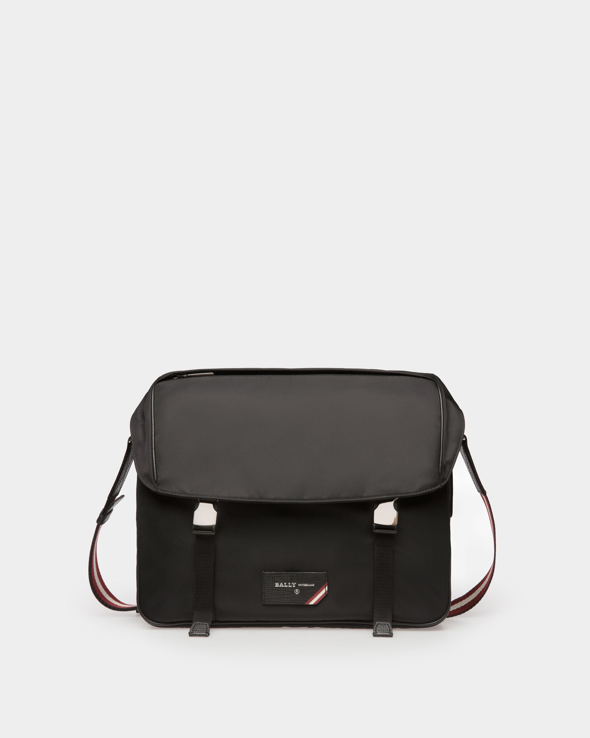 Sac Messager En Nylon Recyclé Noir - Homme - Bally - 01