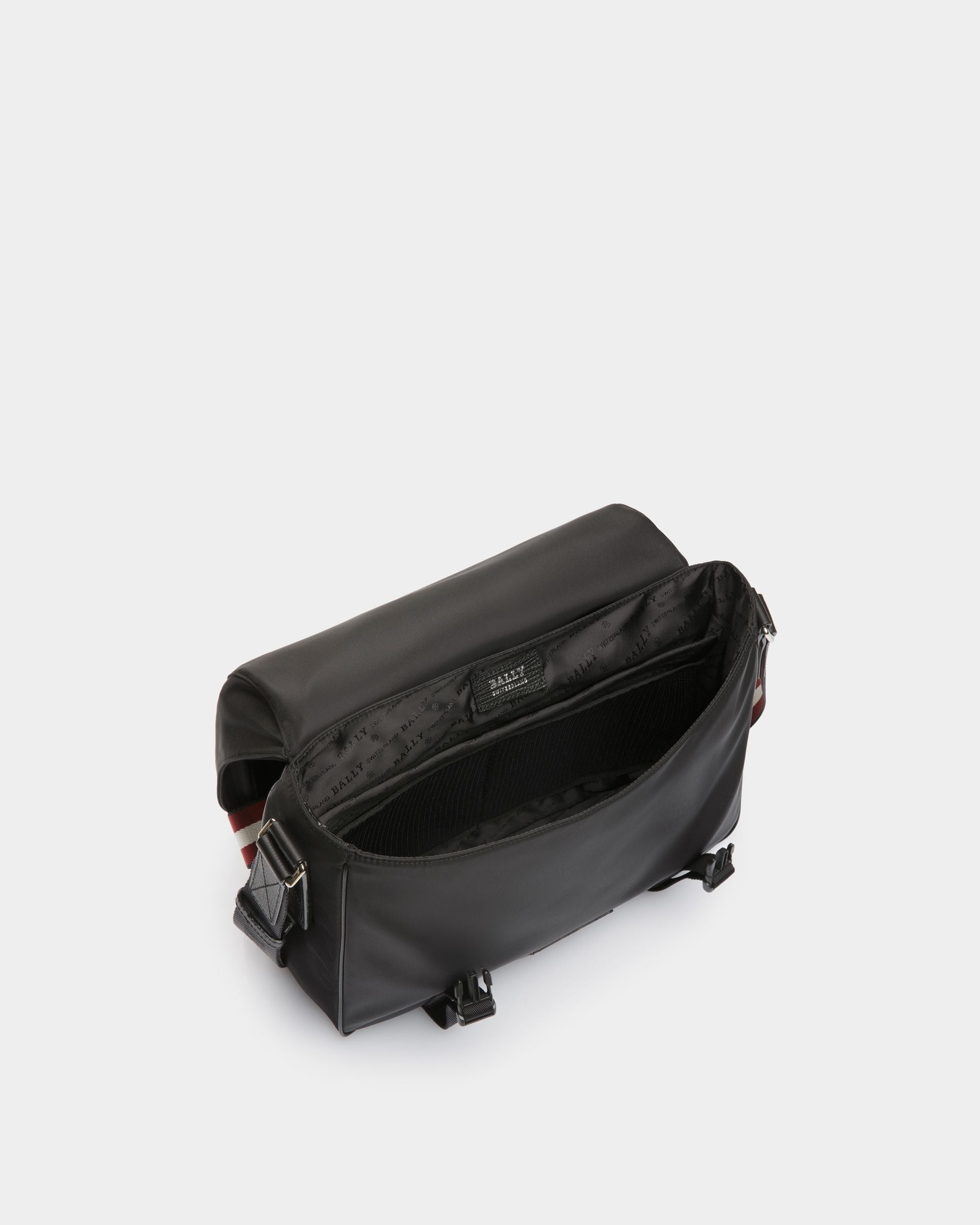 Sac Messager En Nylon Recyclé Noir - Homme - Bally - 04
