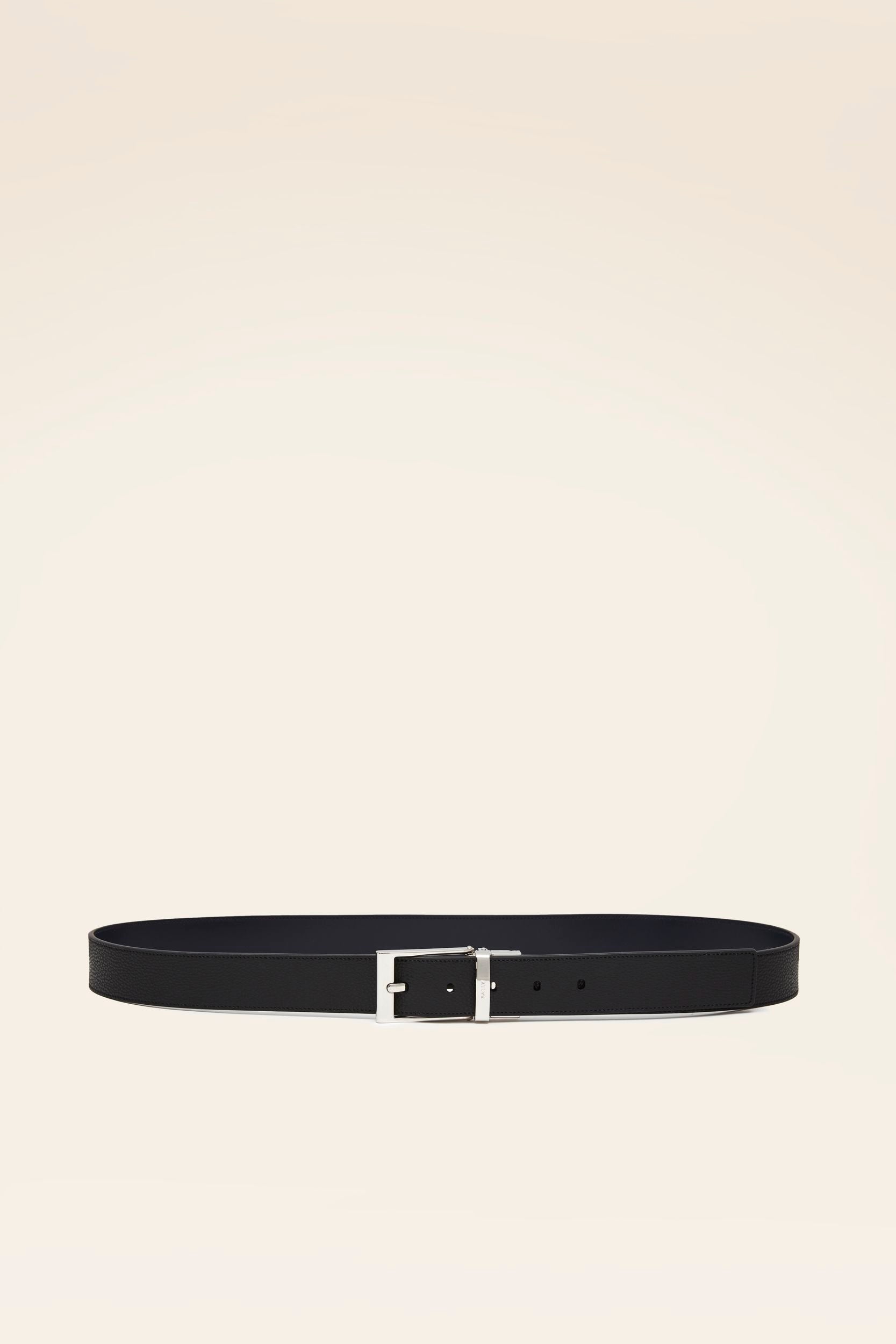 Ceinture Réversible Et Ajustable En Cuir Noir - Homme - Bally - 01