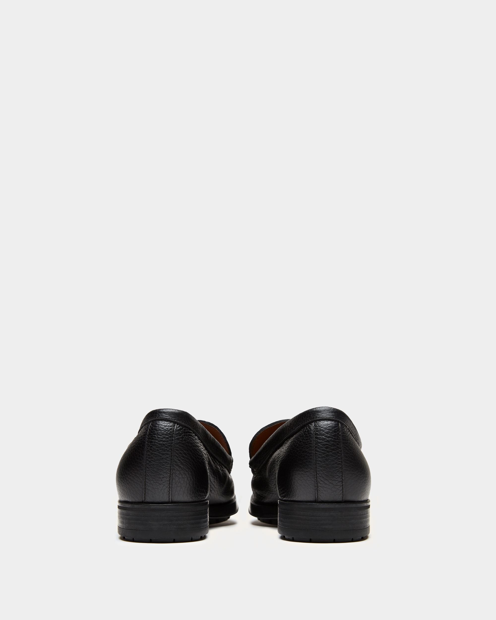 Mocassin En Cuir Grainé Noir - Homme - Bally - 02