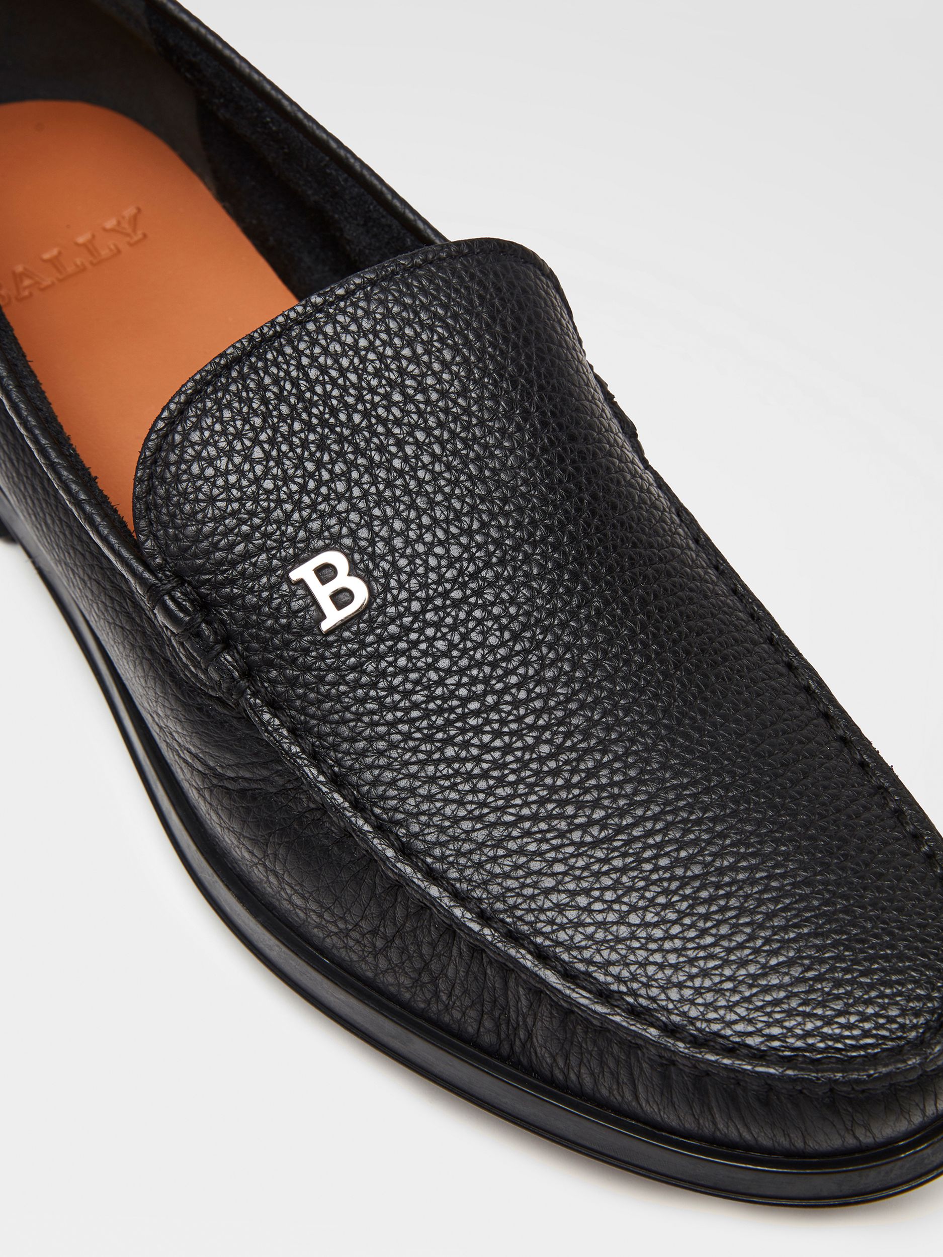 Mocassin En Cuir Grainé Noir - Homme - Bally - 04