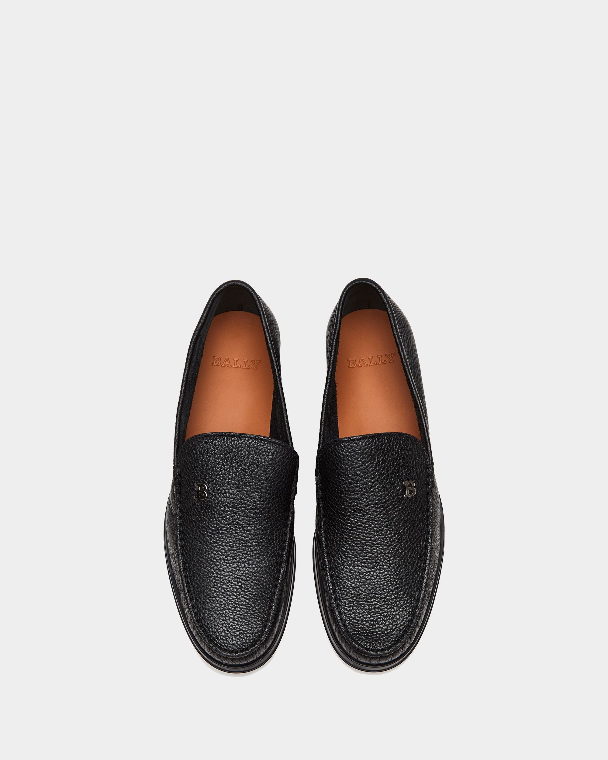 Mocassin En Cuir Grainé Noir - Homme - Bally - 05